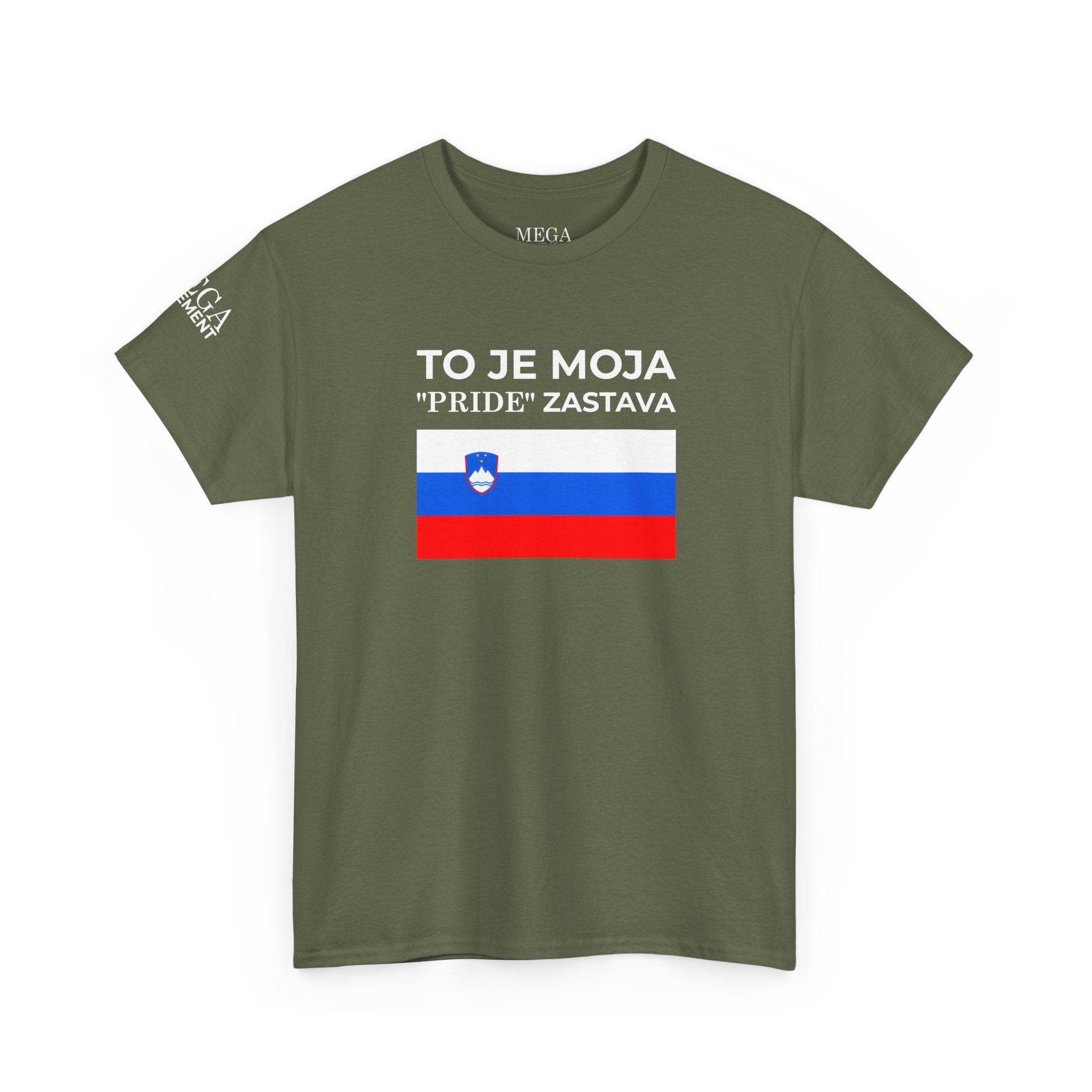 Slovenia Flag Tee ( Small Print ) — "To Je Moja Pride Zastava" Patriotic T-Shirt