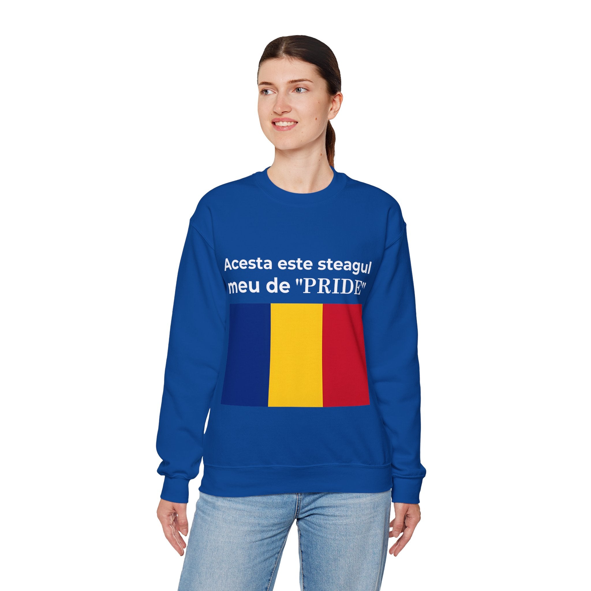 Romania Pride Sweatshirt, Cozy Crewneck Shirt, Unisex Pride Apparel, Casual Everyday Wear - Mega Movement