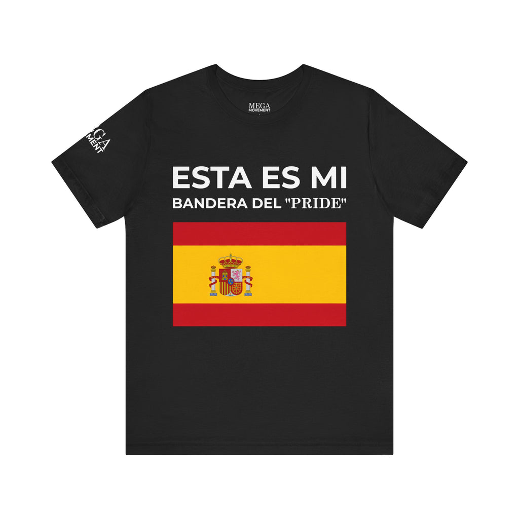 Spanish Pride Flag Tee, Unisex Short Sleeve Shirt, Festival Outfit, Celebration Wear, Casual Tee - Mega Movement