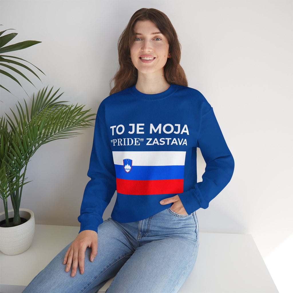 Slovenia Pride Flag Crewneck Sweatshirt, Unisex Sweatshirt, Colorful Pride Celebration - Mega Movement