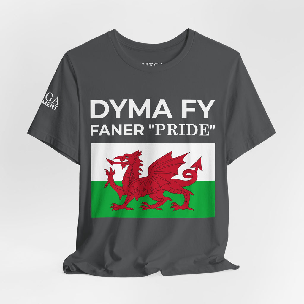 Welsh Pride Unisex Tee, Comfortable Graphic T-shirt, Casual Wear, Gift for Dragon Lovers, Birthday Present, St. David's Day Top - Mega Movement