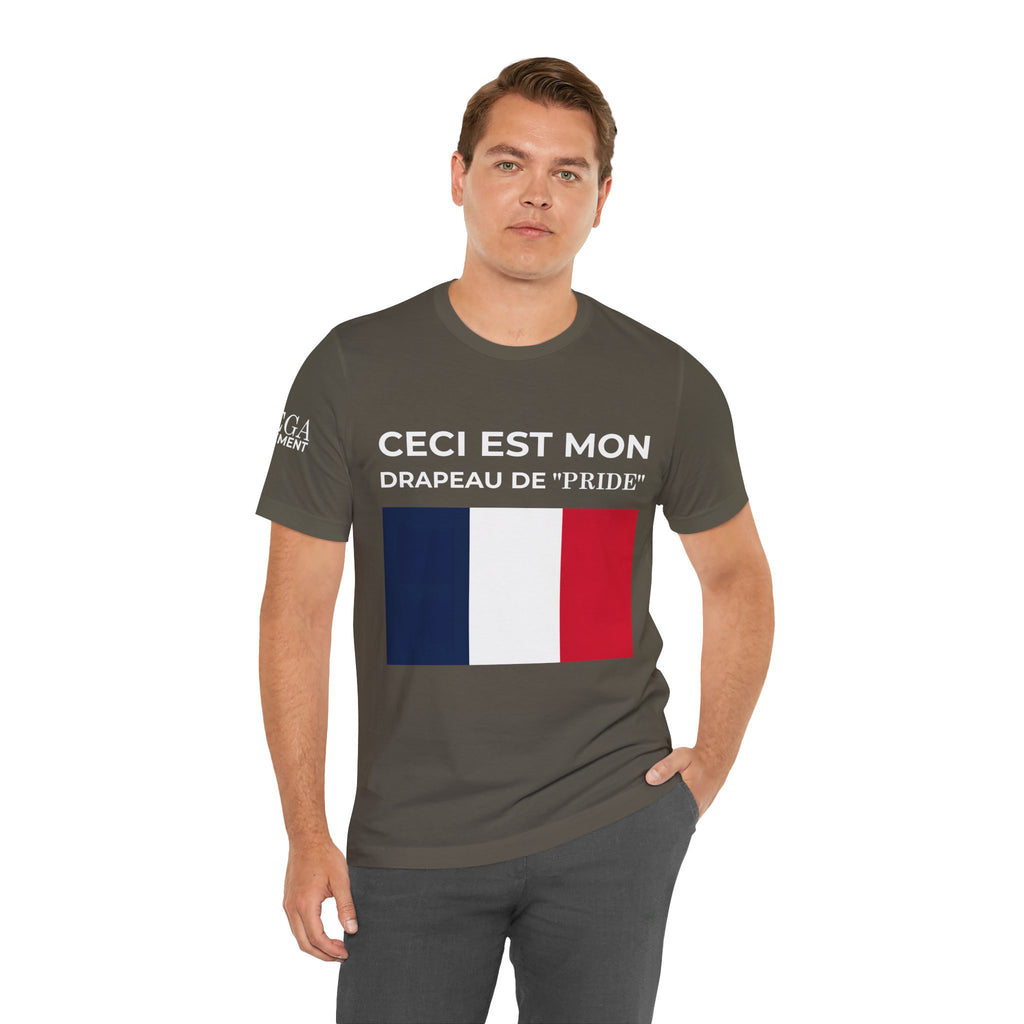 France Pride Flag Unisex Tee, Patriotic Fashion, Summer T-Shirt, Gift for Events, Casual Wear, France Pride Shirt - Mega Movement