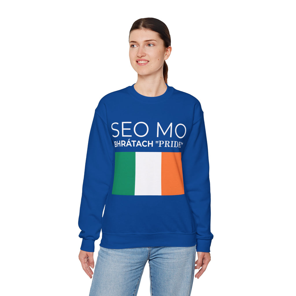 Irish Pride Crewneck Sweatshirt - Irish Flag, Unisex Graphic Pullover, St. Patrick's Day Gift, Comfortable Streetwear - Mega Movement