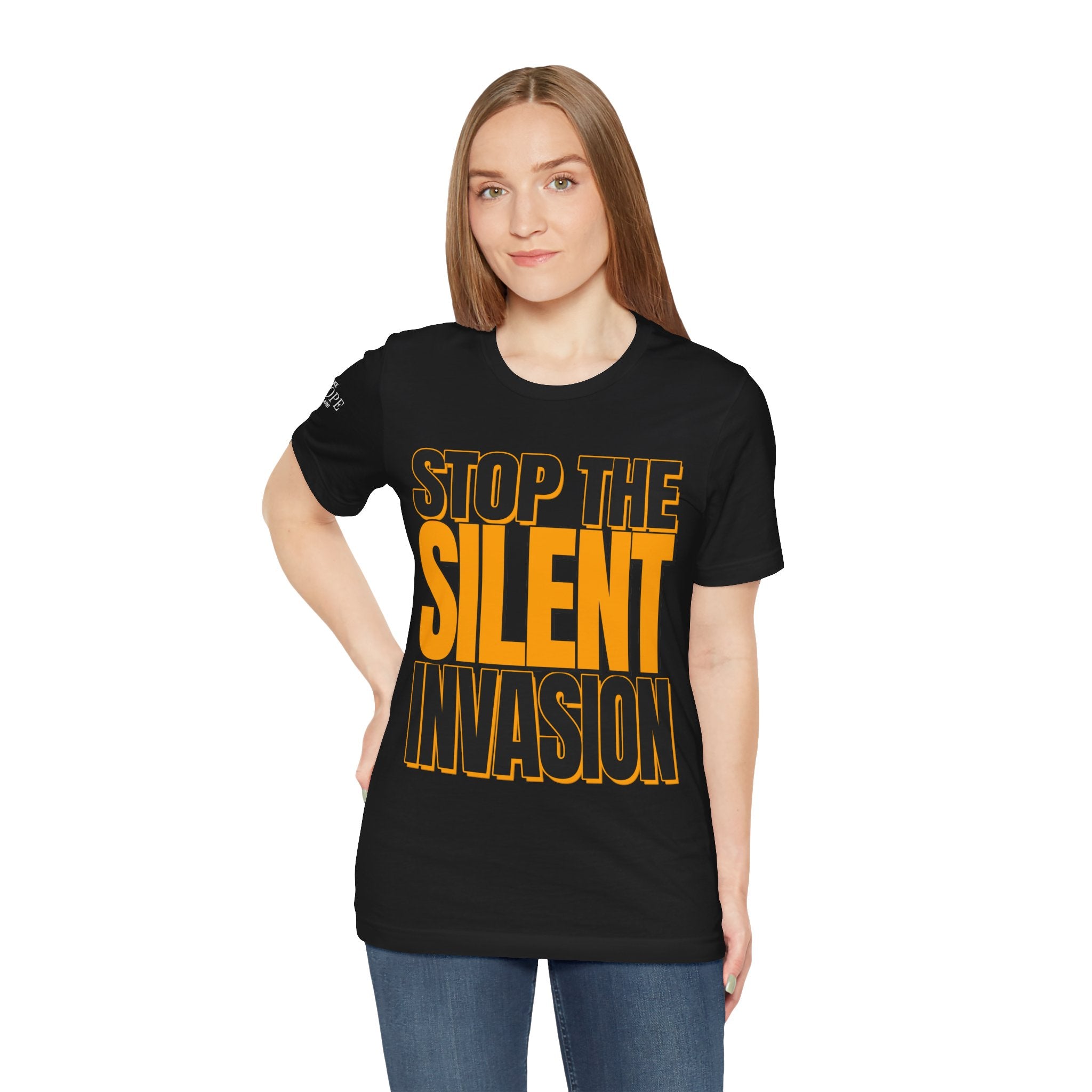 Stop the Silent Invasion Unisex Tee, Awareness Tee, Casual Wear, Protest Shirt, Gift for Activists, Modern Graphic Tee - Mega Movement