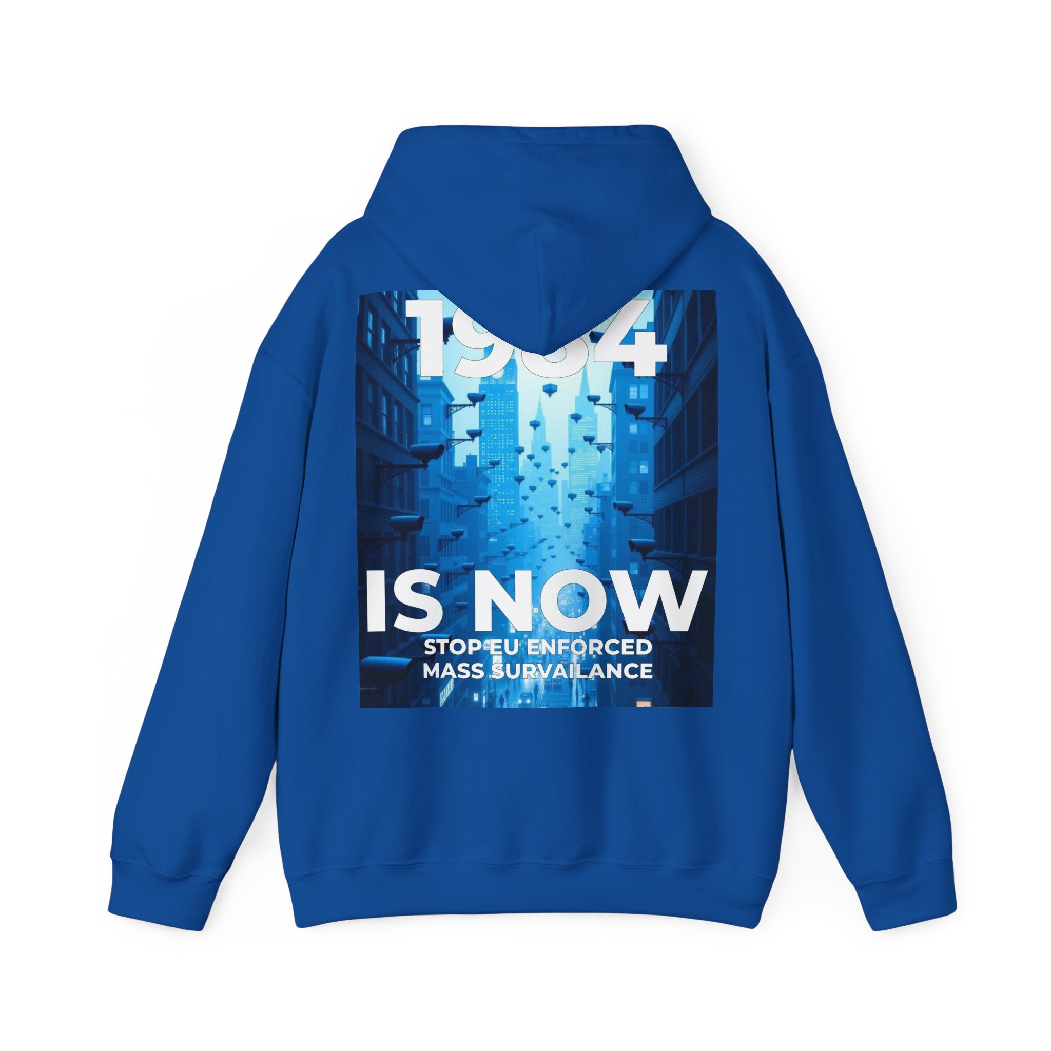 Mega Movement 1984 IS Now Unisex Heavy Blend Hoodie | Cozy Streetwear for Activists, Ideal for Gifts, Protest Wear, Casual Style, Comfy Fashion - Mega Movement
