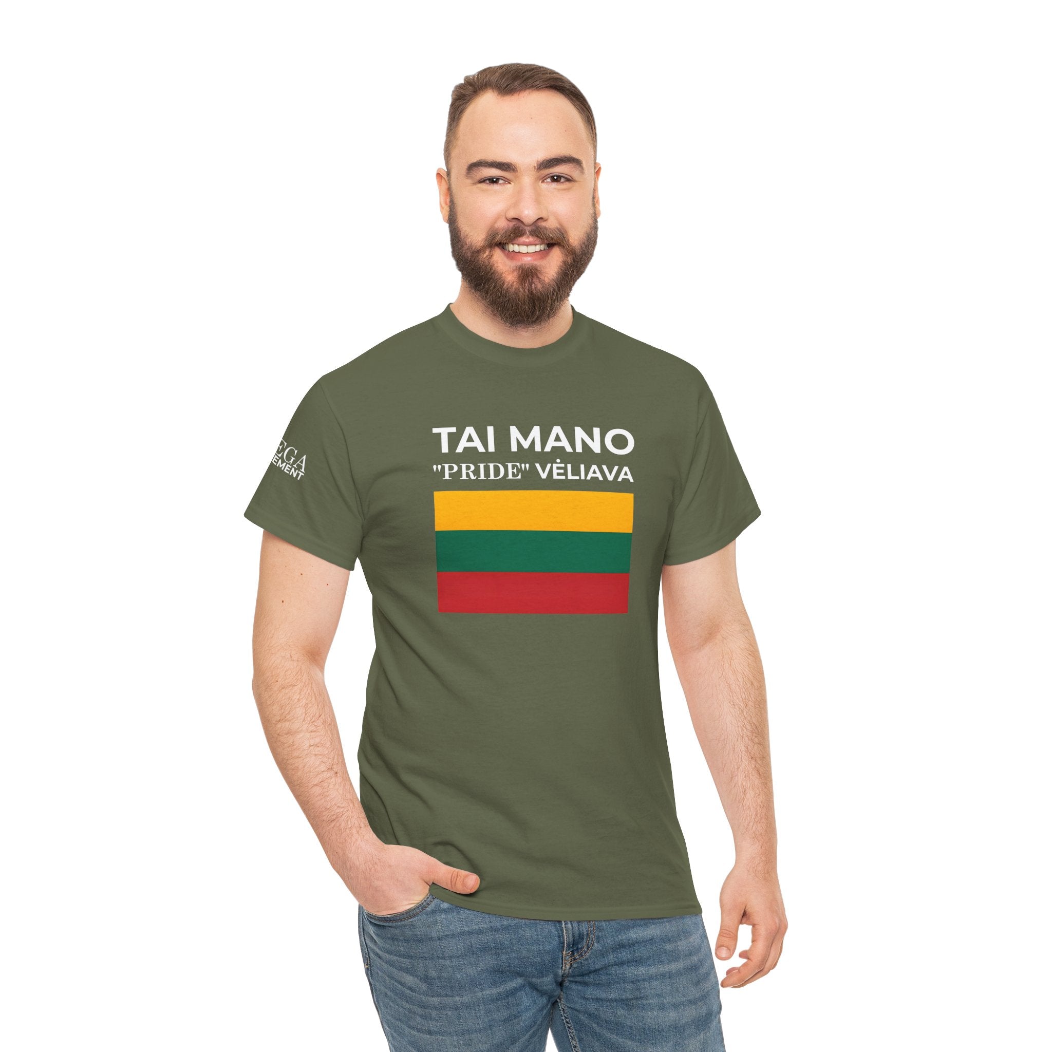 Tai Mano Pride Tee ( Small Print ) — Lithuanian Flag Graphic T-Shirt