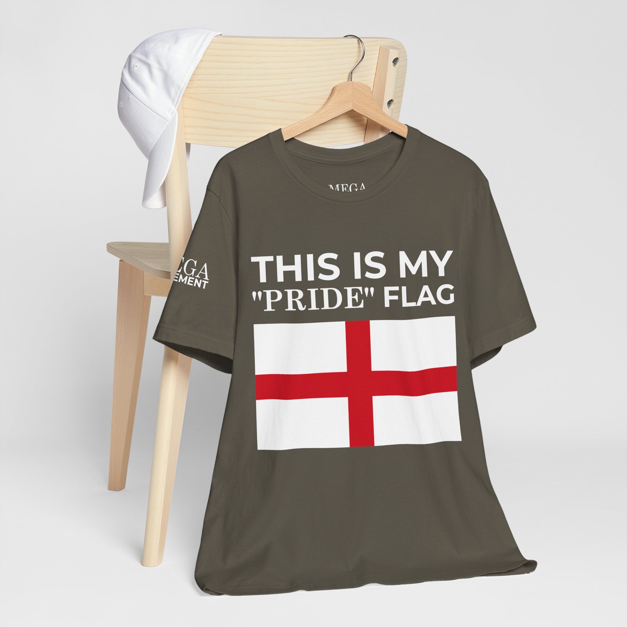 English Pride Flag T-Shirt, Unisex Tee for Festivals, Casual Wear, Birthday Gift, Holiday Shirt - Mega Movement