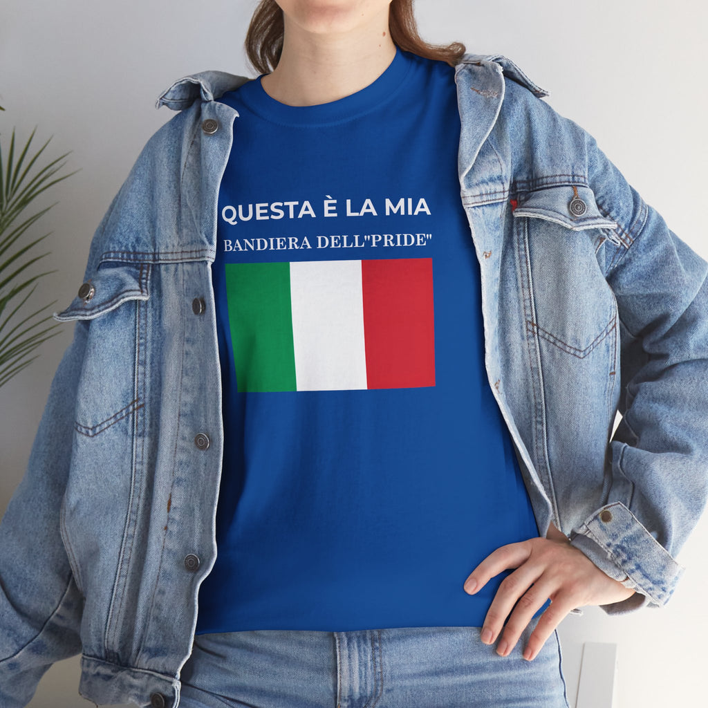 Italian Flag Tee ( Small Print ) — "Questa è la mia bandiera dell’Pride" Graphic T-Shirt