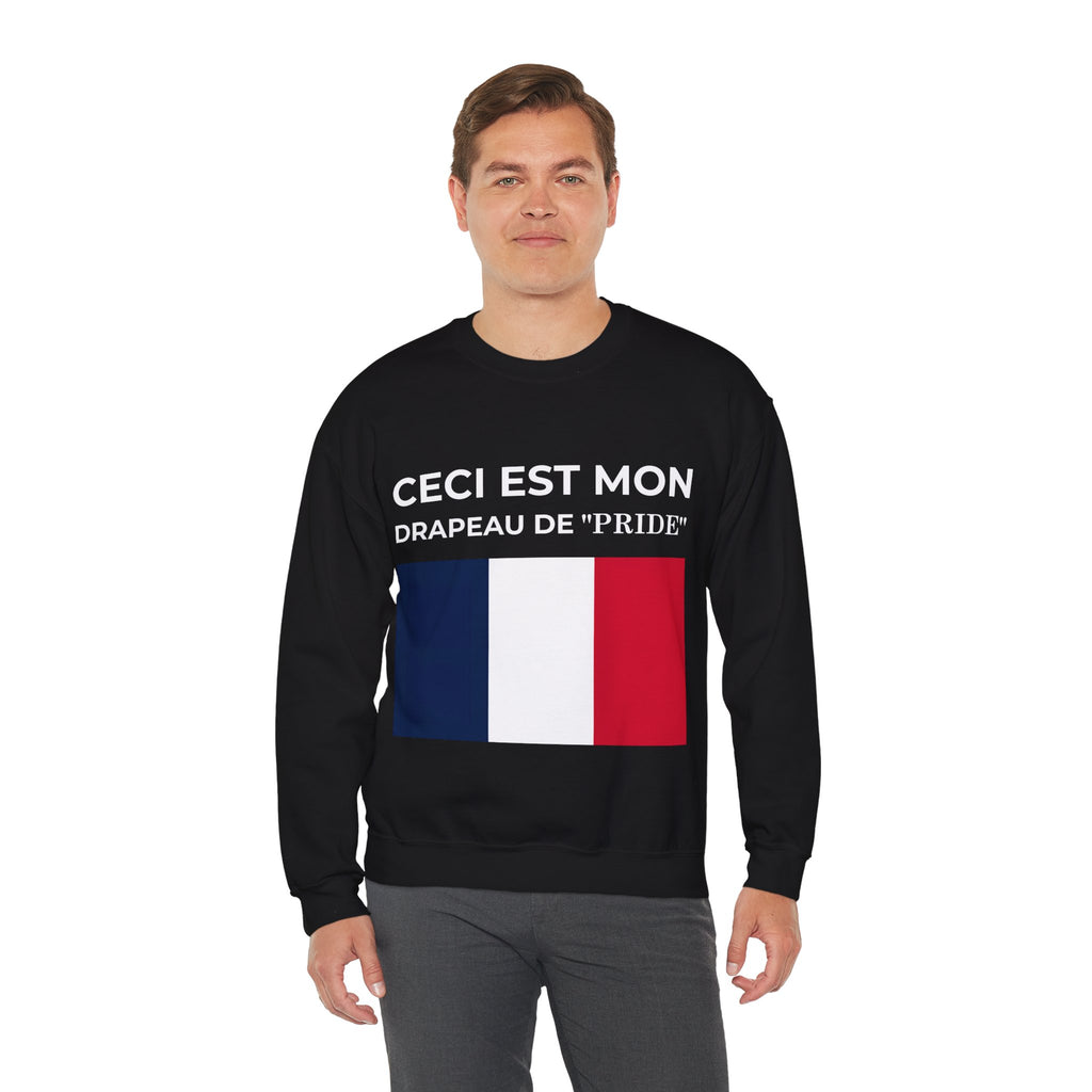 French Pride Flag Crewneck Sweatshirt - Unisex Heavy Blend™ Sweatshirt, Comfortable Casual Wear - Mega Movement