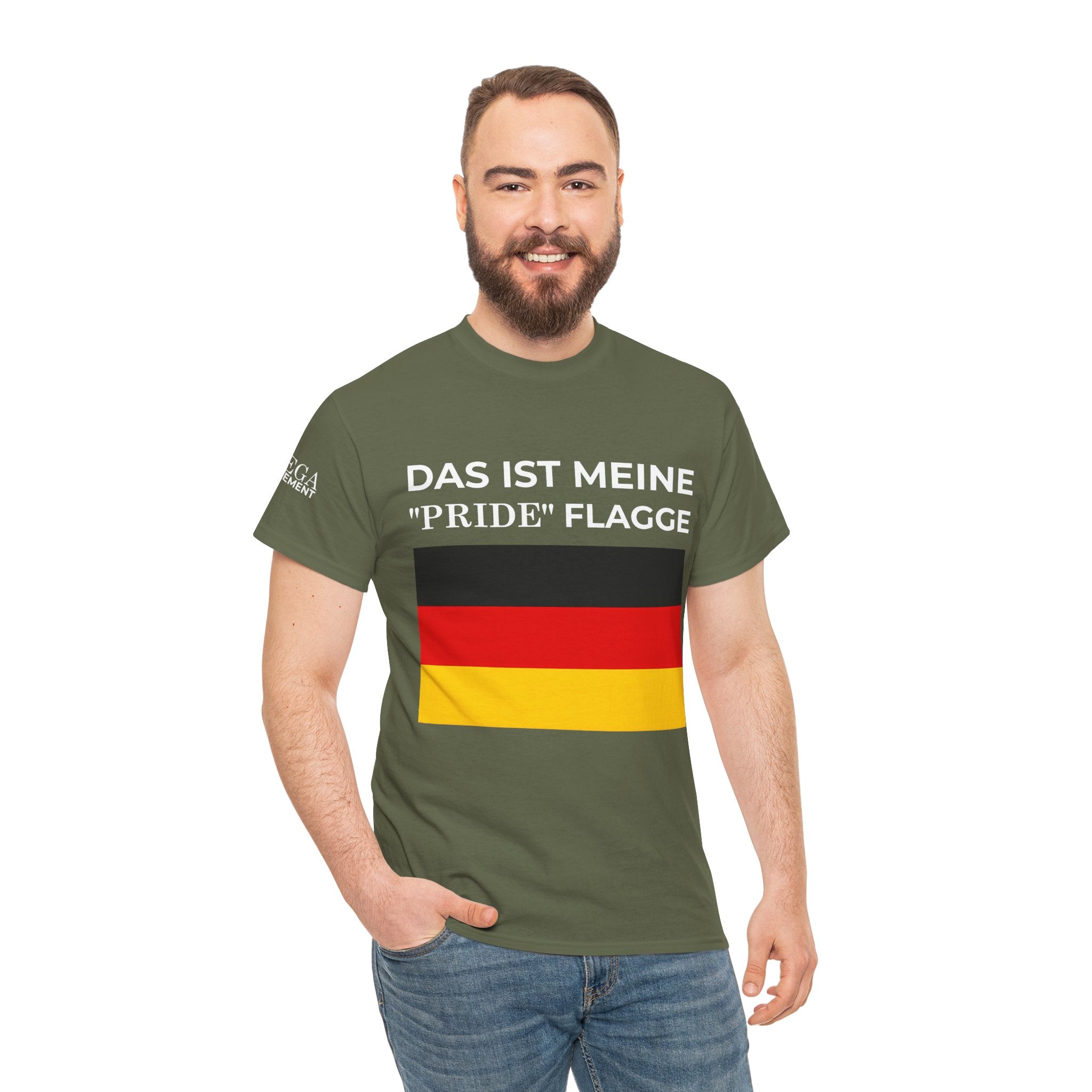 German Flag Tee ( Small Print ) — "Das ist meine 'Pride' Flagge" Graphic T-Shirt