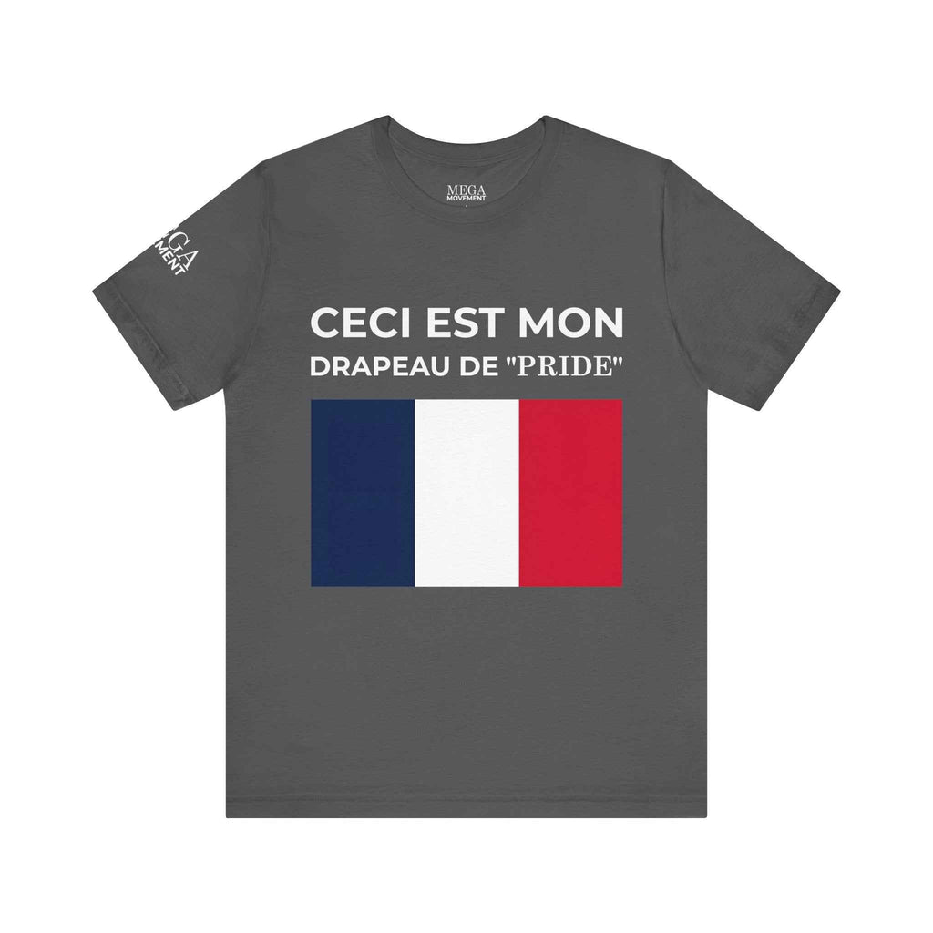 France Pride Flag Unisex Tee, Patriotic Fashion, Summer T-Shirt, Gift for Events, Casual Wear, France Pride Shirt - Mega Movement
