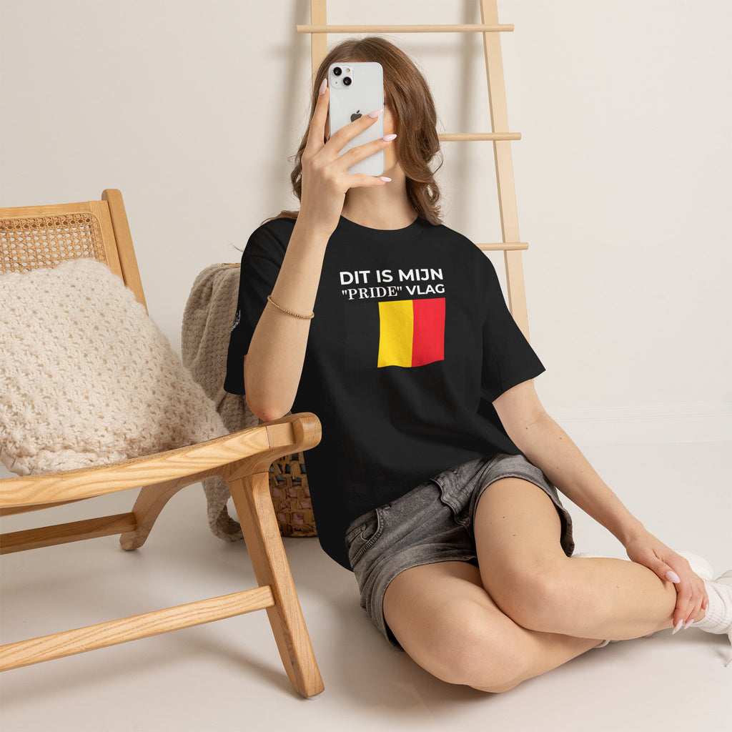 Belgian Pride Flag Unisex Tee ( Small Print )- Celebrate Patriotism, Casual Wear, Gift for Allies