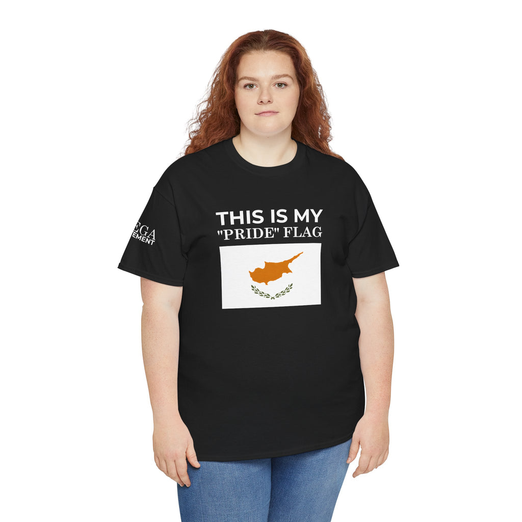 Cyprus Flag Tee ( Small Print ) - "This Is My 'Pride' Flag" Patriotic Cotton T-Shirt