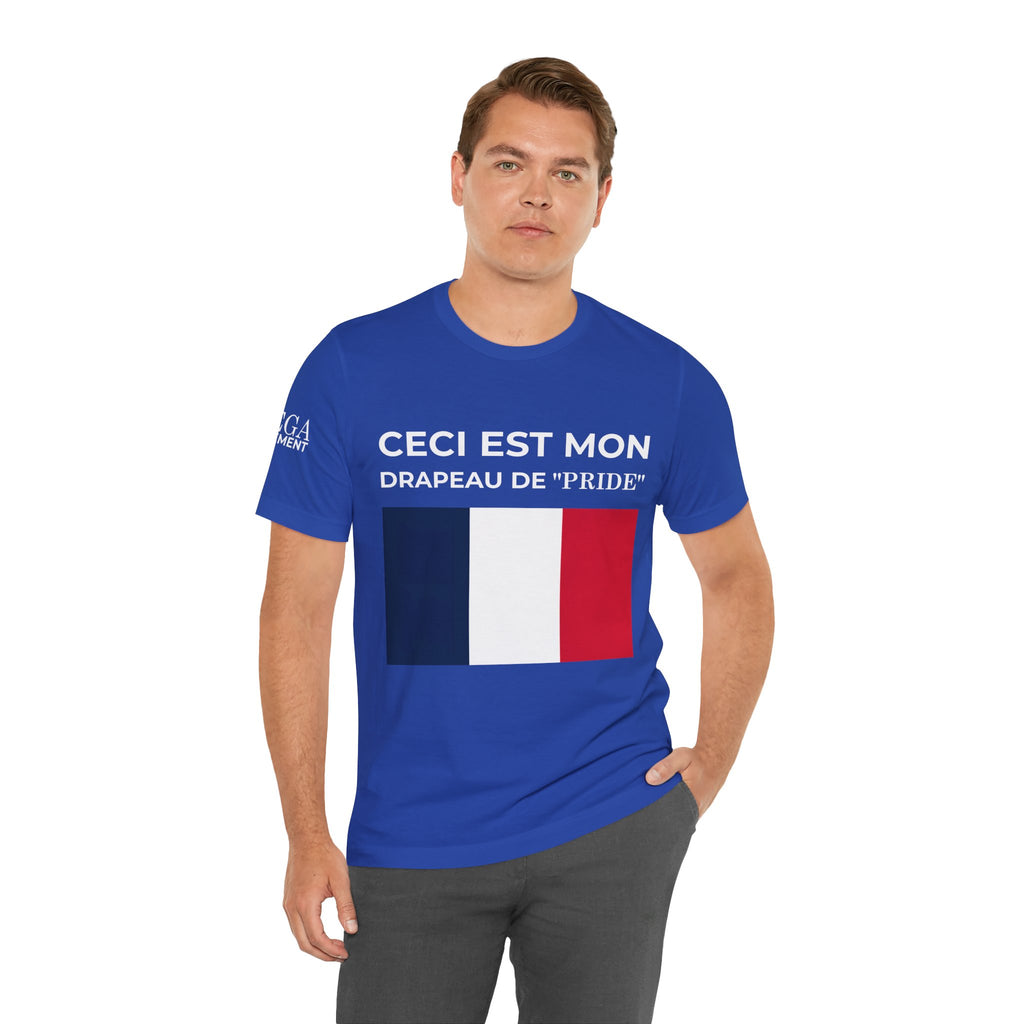 France Pride Flag Unisex Tee, Patriotic Fashion, Summer T-Shirt, Gift for Events, Casual Wear, France Pride Shirt - Mega Movement
