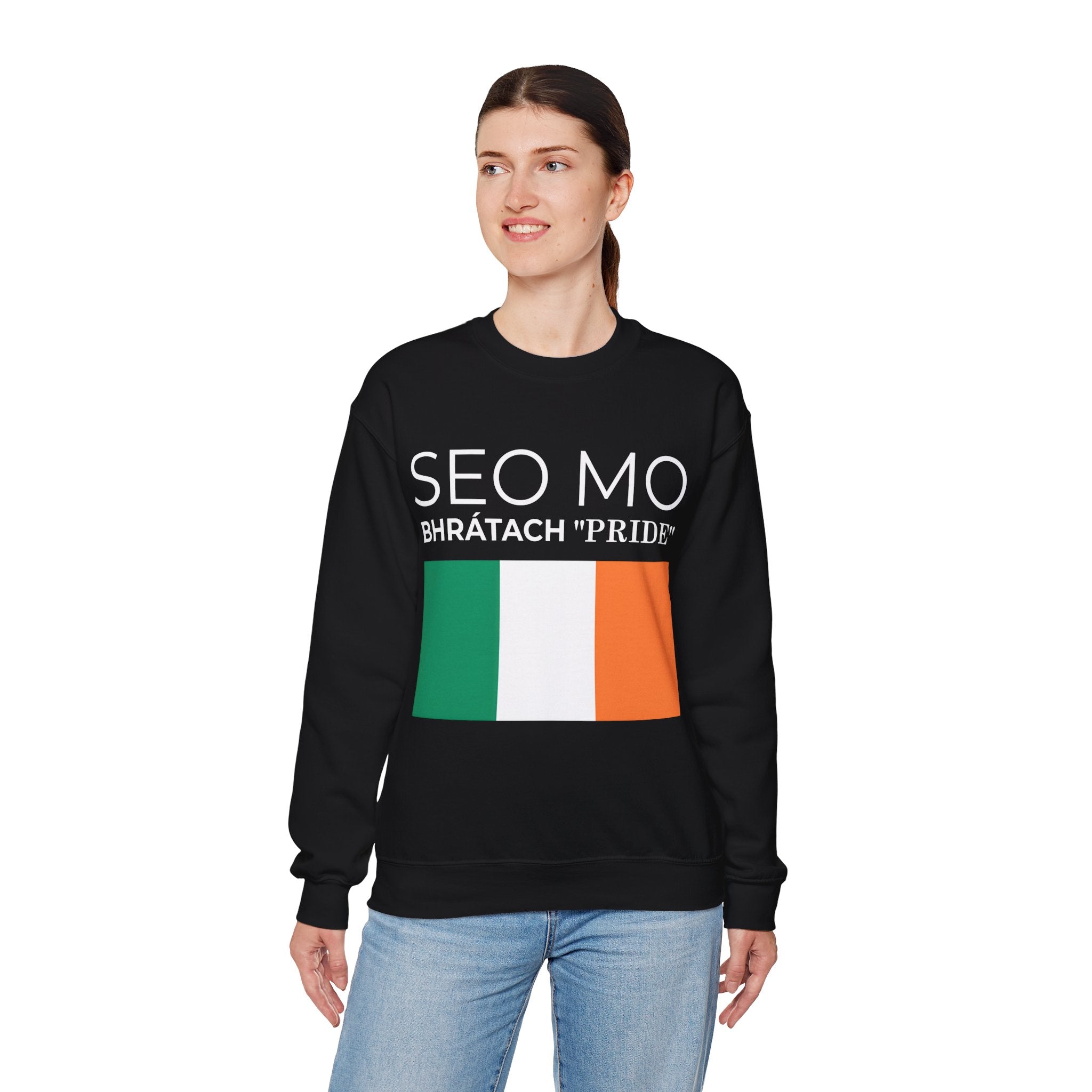 Irish Pride Crewneck Sweatshirt - Irish Flag, Unisex Graphic Pullover, St. Patrick's Day Gift, Comfortable Streetwear - Mega Movement