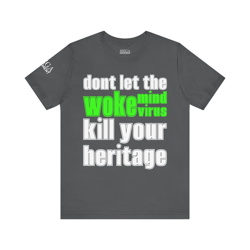 Woke Mind Virus Tee, Unisex Jersey Tee, Funny Statement T-Shirt, Gift for Activists, Casual Wear, Heritage Pride Shirt - Mega Movement