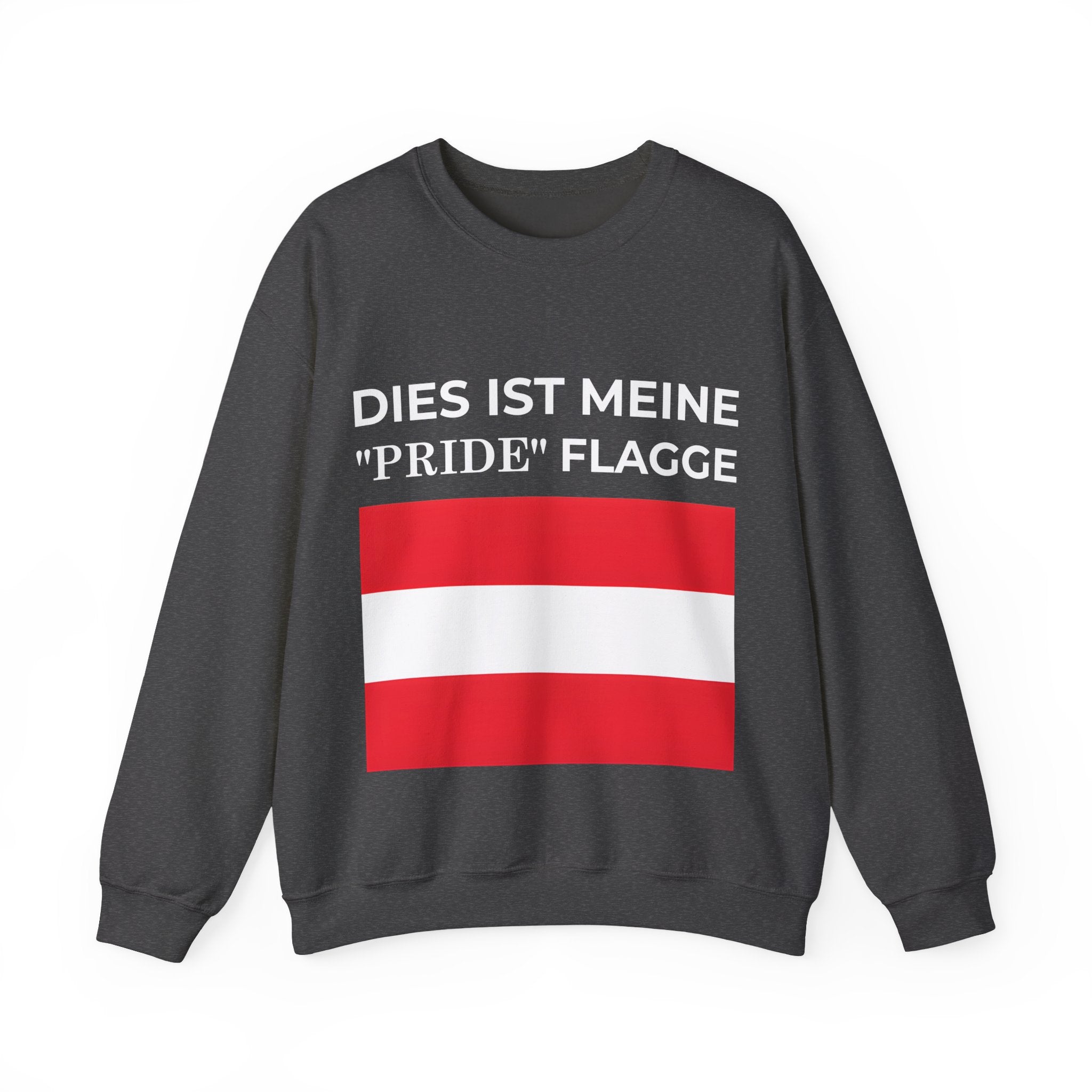 Austrian Pride Flag Crewneck Sweatshirt - Unisex Heavy Blend, Casual Clothing, Statement Sweatshirt - Mega Movement