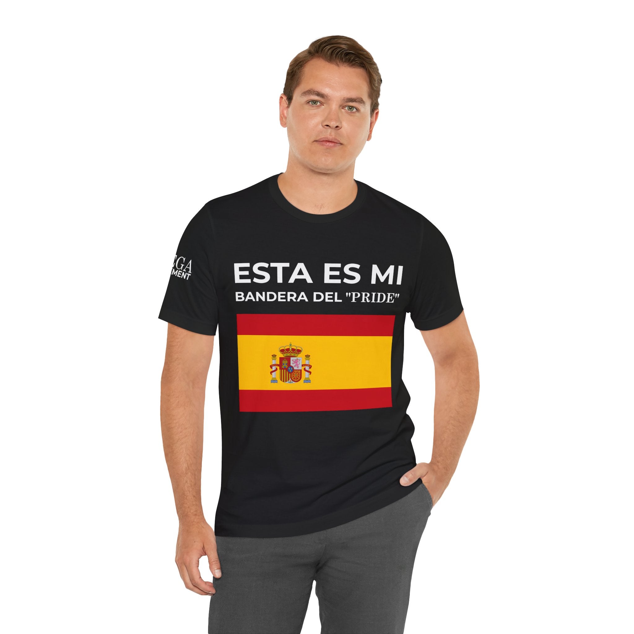 Spanish Pride Flag Tee, Unisex Short Sleeve Shirt, Festival Outfit, Celebration Wear, Casual Tee - Mega Movement