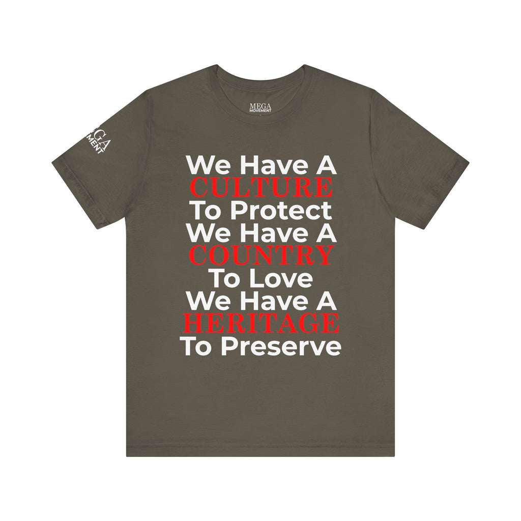 Culture Country Heritage Tee, Unisex Jersey Short Sleeve Tee for Celebrations, Gifts of Tradition, Family Gatherings, Heritage Apparel, [...] - Mega Movement