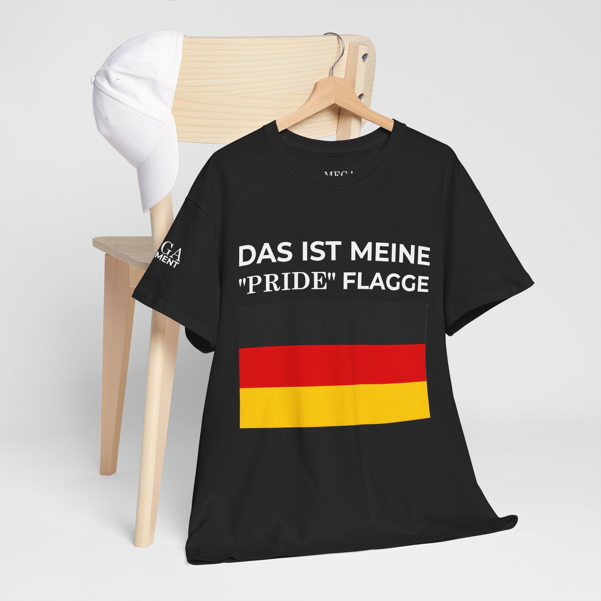German Flag Tee ( Small Print ) — "Das ist meine 'Pride' Flagge" Graphic T-Shirt
