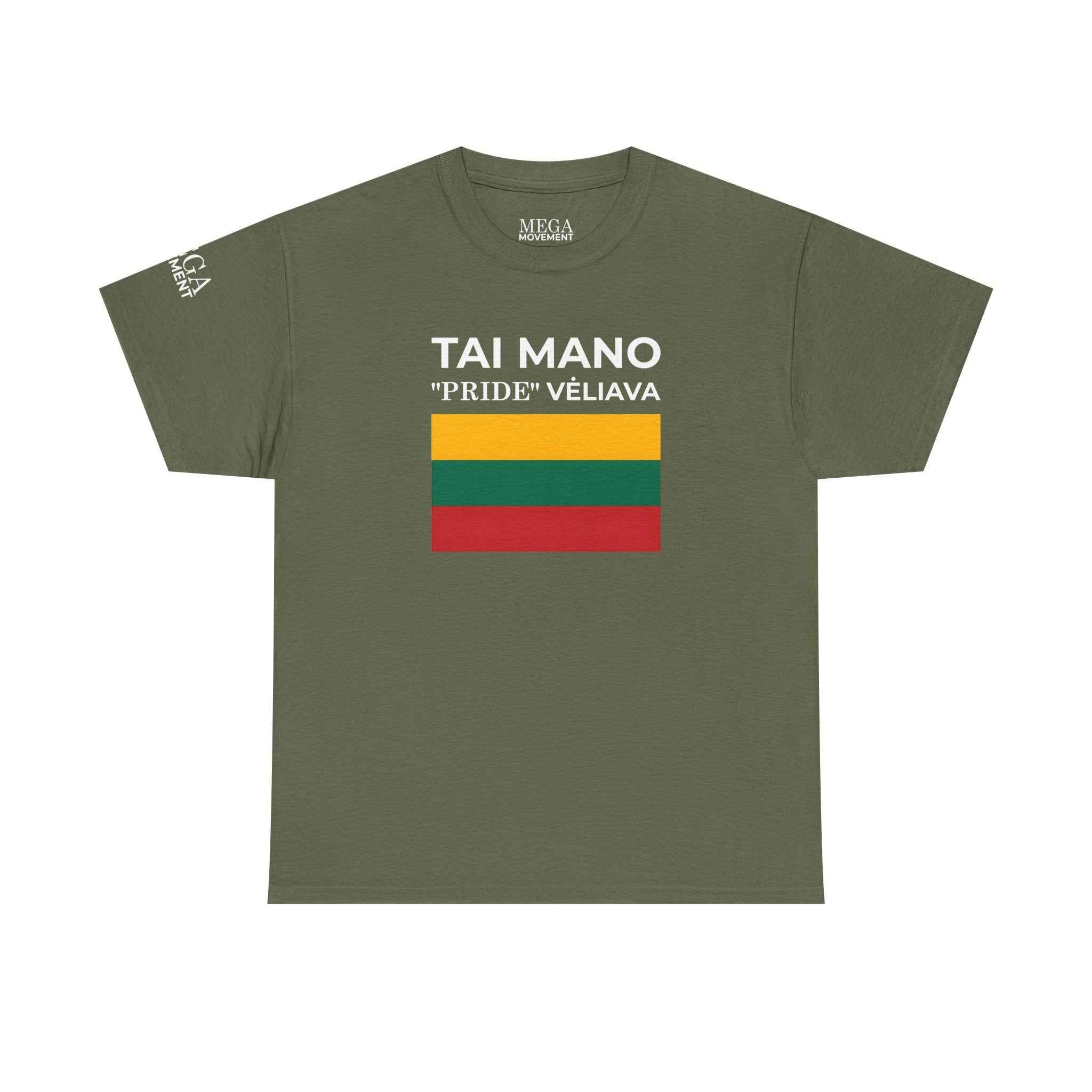 Tai Mano Pride Tee ( Small Print ) — Lithuanian Flag Graphic T-Shirt