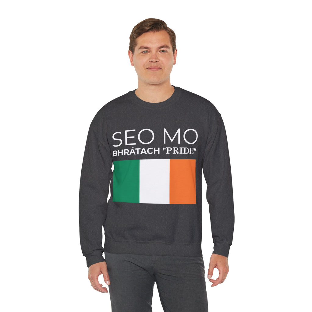 Irish Pride Crewneck Sweatshirt - Irish Flag, Unisex Graphic Pullover, St. Patrick's Day Gift, Comfortable Streetwear - Mega Movement