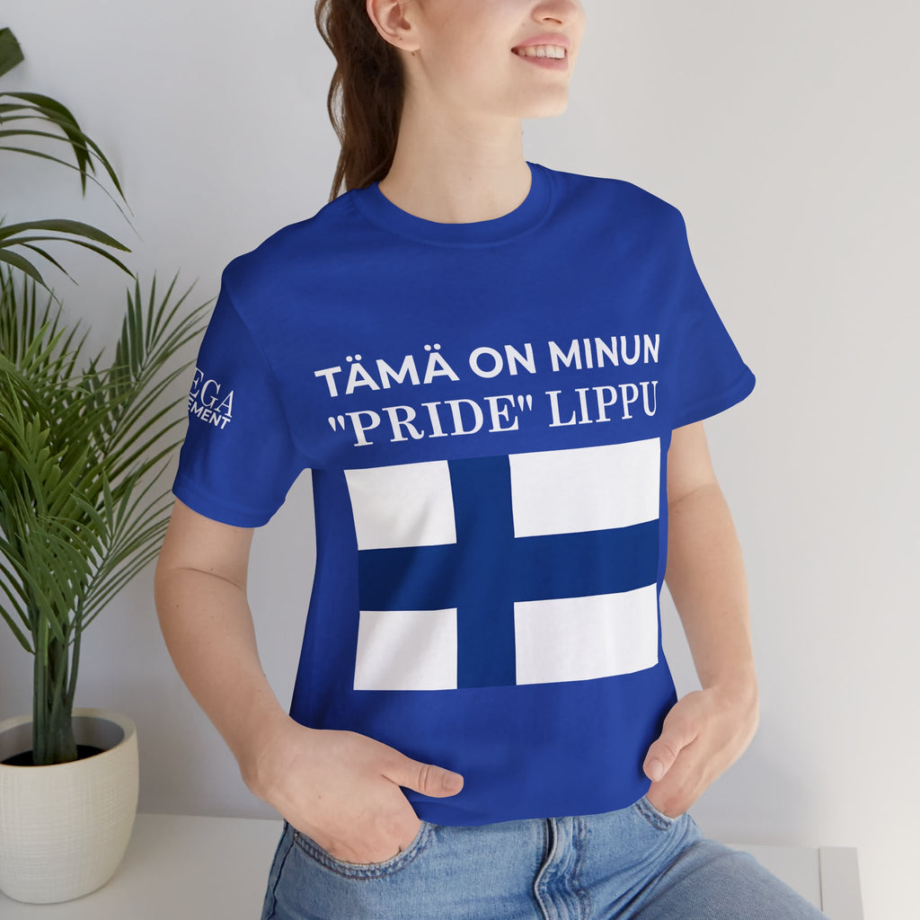 Finland Pride Flag Tee, Unisex Jersey T-Shirt for Patriot Pride, Finnish Pride Apparel, Comfortable Casual Wear, Statement Clothing - Mega Movement