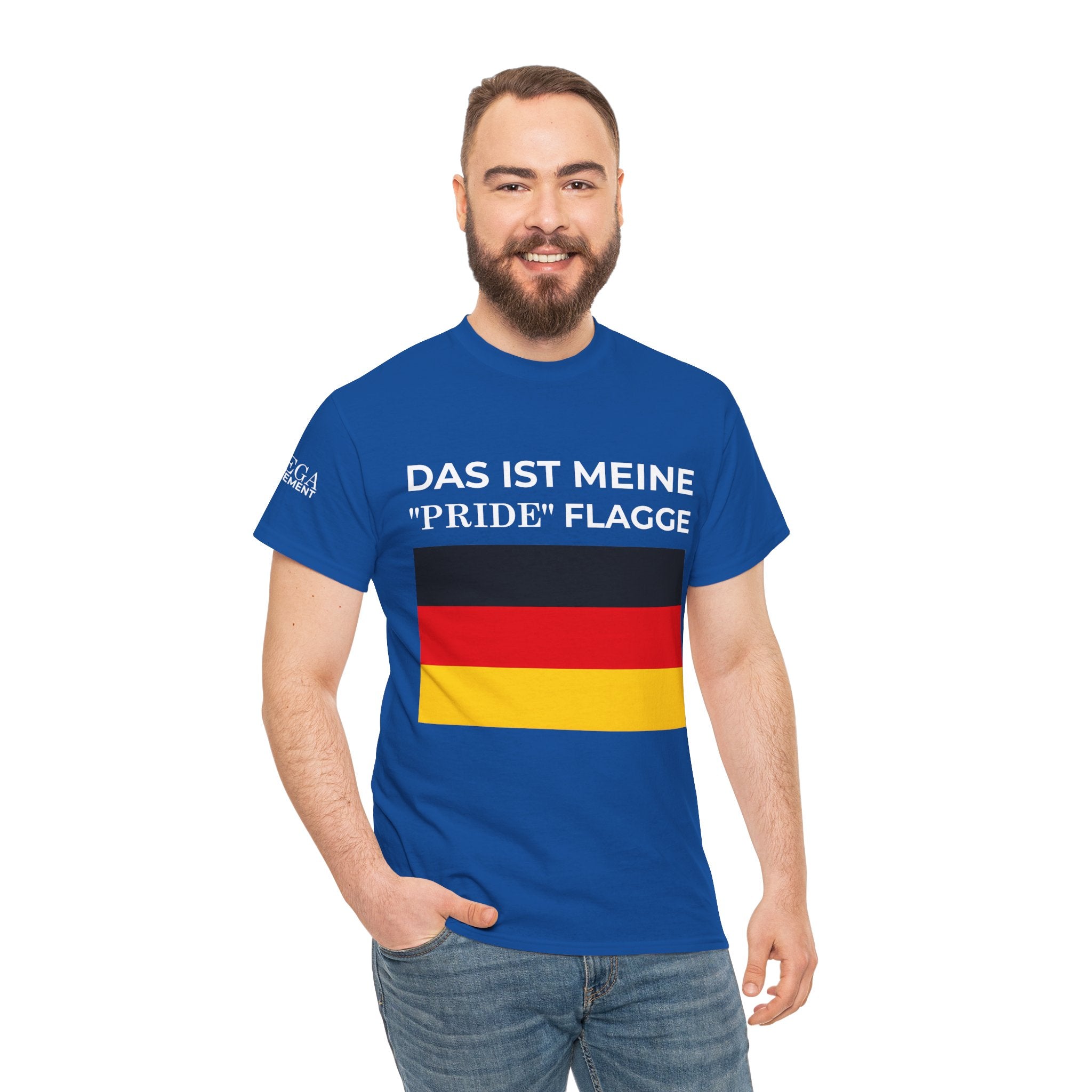 German Flag Tee ( Small Print ) — "Das ist meine 'Pride' Flagge" Graphic T-Shirt