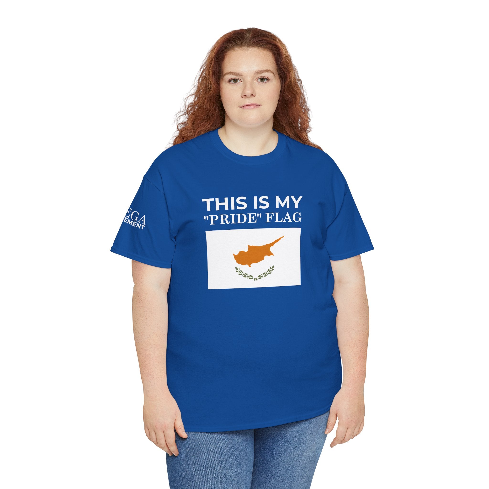 Cyprus Flag Tee ( Small Print ) - "This Is My 'Pride' Flag" Patriotic Cotton T-Shirt