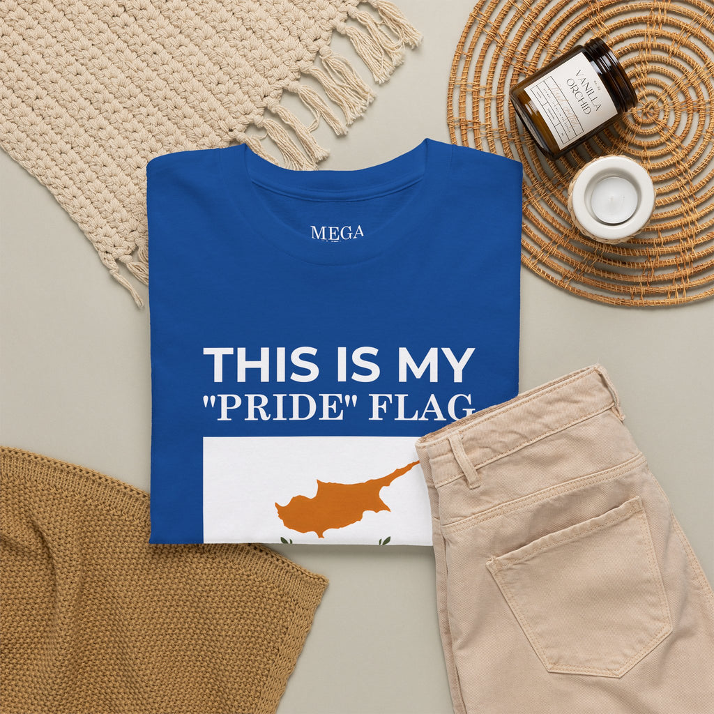 Cyprus Flag Tee ( Small Print ) - "This Is My 'Pride' Flag" Patriotic Cotton T-Shirt