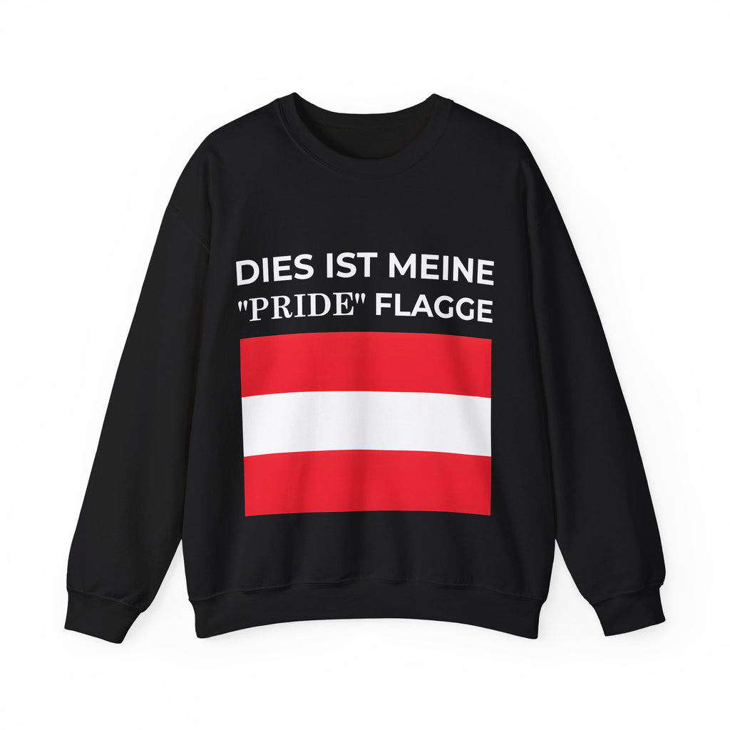 Austrian Pride Flag Crewneck Sweatshirt - Unisex Heavy Blend, Casual Clothing, Statement Sweatshirt - Mega Movement