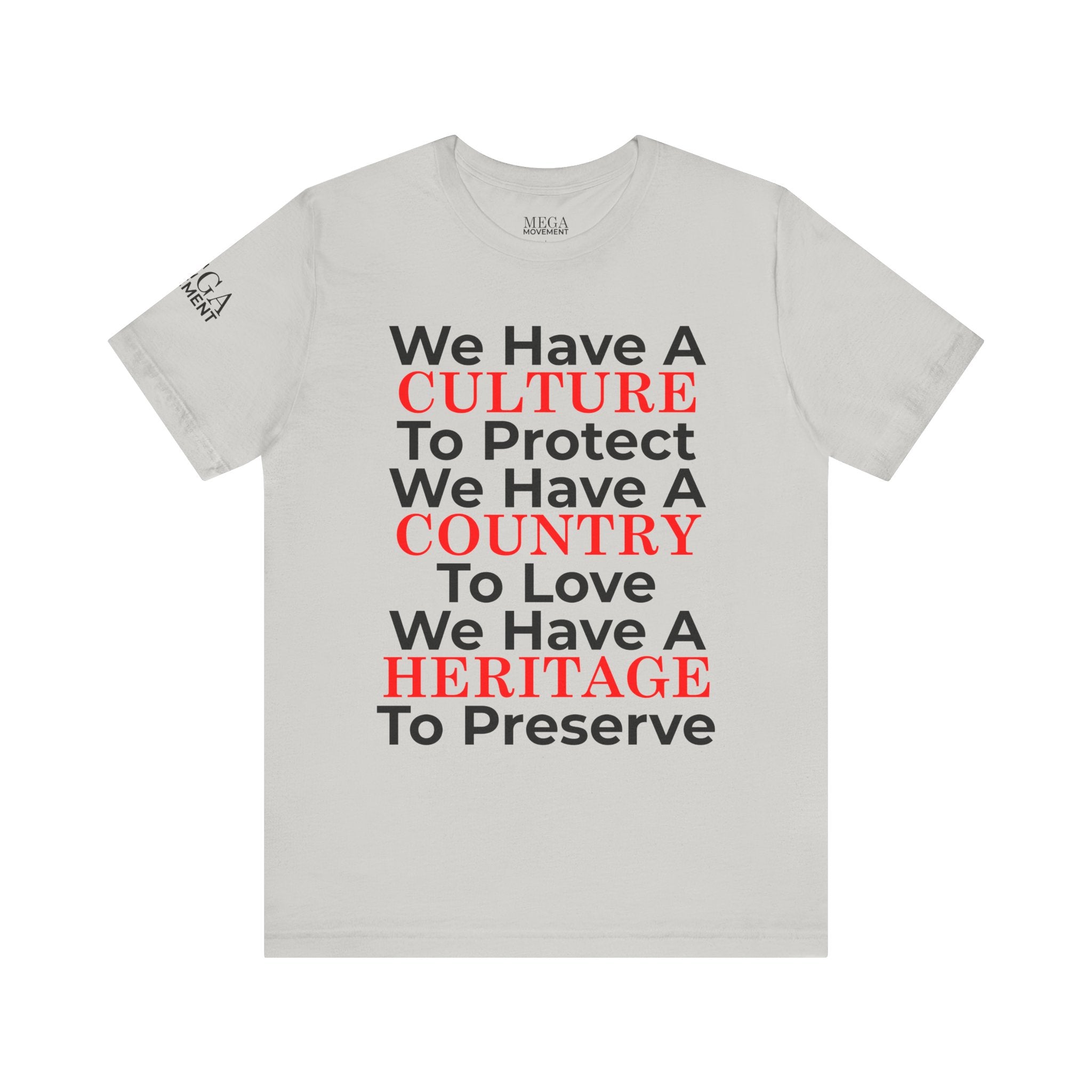 Culture Country Heritage Tee - Unisex Jersey Short Sleeve T-Shirt, Perfect for Celebrations, Cultural Events, Family Gatherings, Pride Wear, [...] - Mega Movement