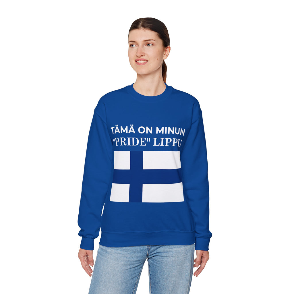 Finnish Pride Crewneck Sweatshirt, Unisex Sweatshirt, Pride Clothing, Comfortable Fashion - Mega Movement