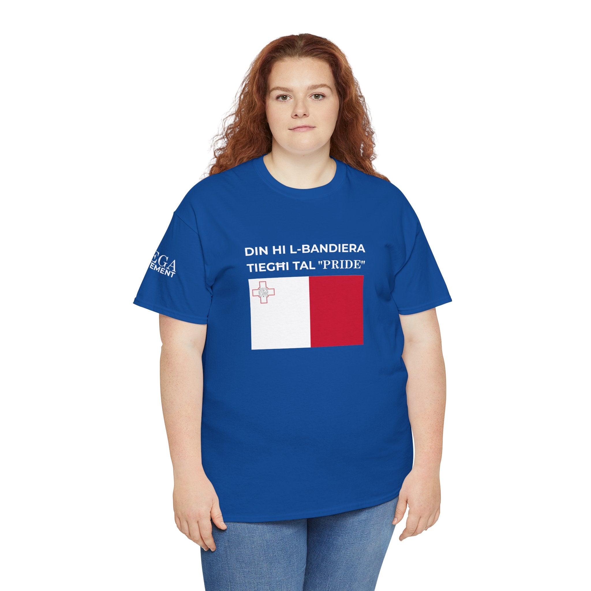 Malta Flag "Din Hi l-Bandiera Tieghi Tal 'Pride'" T-Shirt ( Small Print )