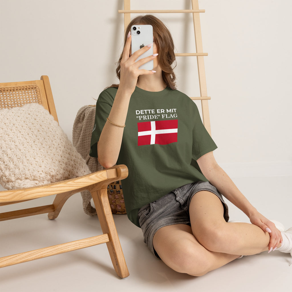 Danish Flag 'Dette er mit 2Pride2 Flag' T-Shirt ( Small Print )