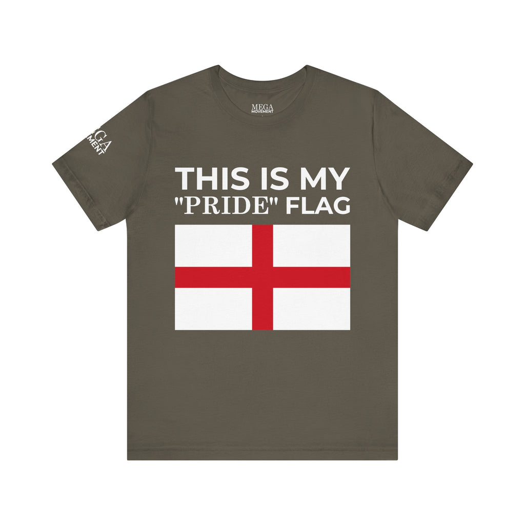 English Pride Flag T-Shirt, Unisex Tee for Festivals, Casual Wear, Birthday Gift, Holiday Shirt - Mega Movement