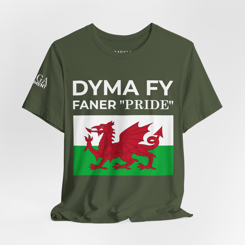 Welsh Pride Unisex Tee, Comfortable Graphic T-shirt, Casual Wear, Gift for Dragon Lovers, Birthday Present, St. David's Day Top - Mega Movement