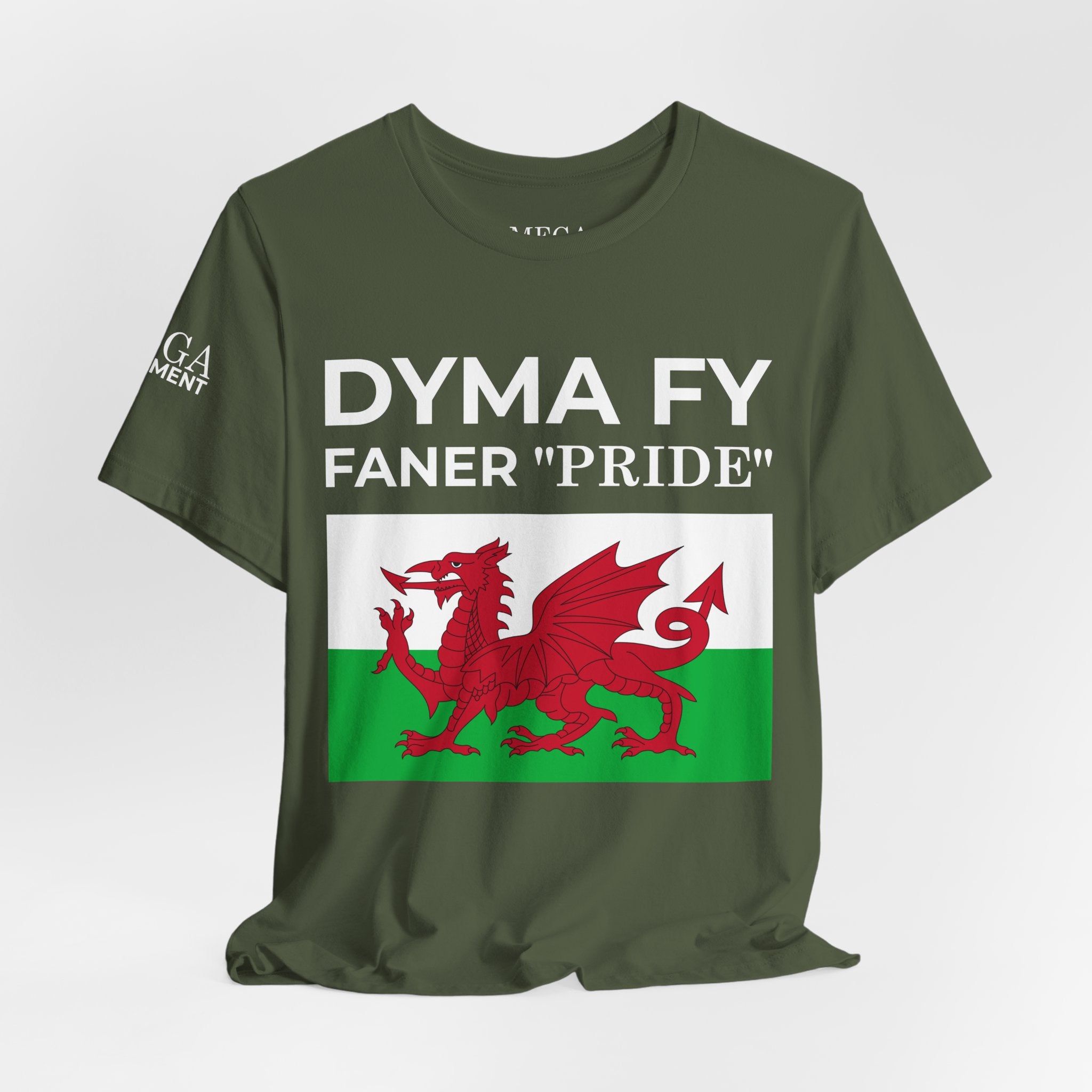 Welsh Pride Unisex Tee, Comfortable Graphic T-shirt, Casual Wear, Gift for Dragon Lovers, Birthday Present, St. David's Day Top - Mega Movement