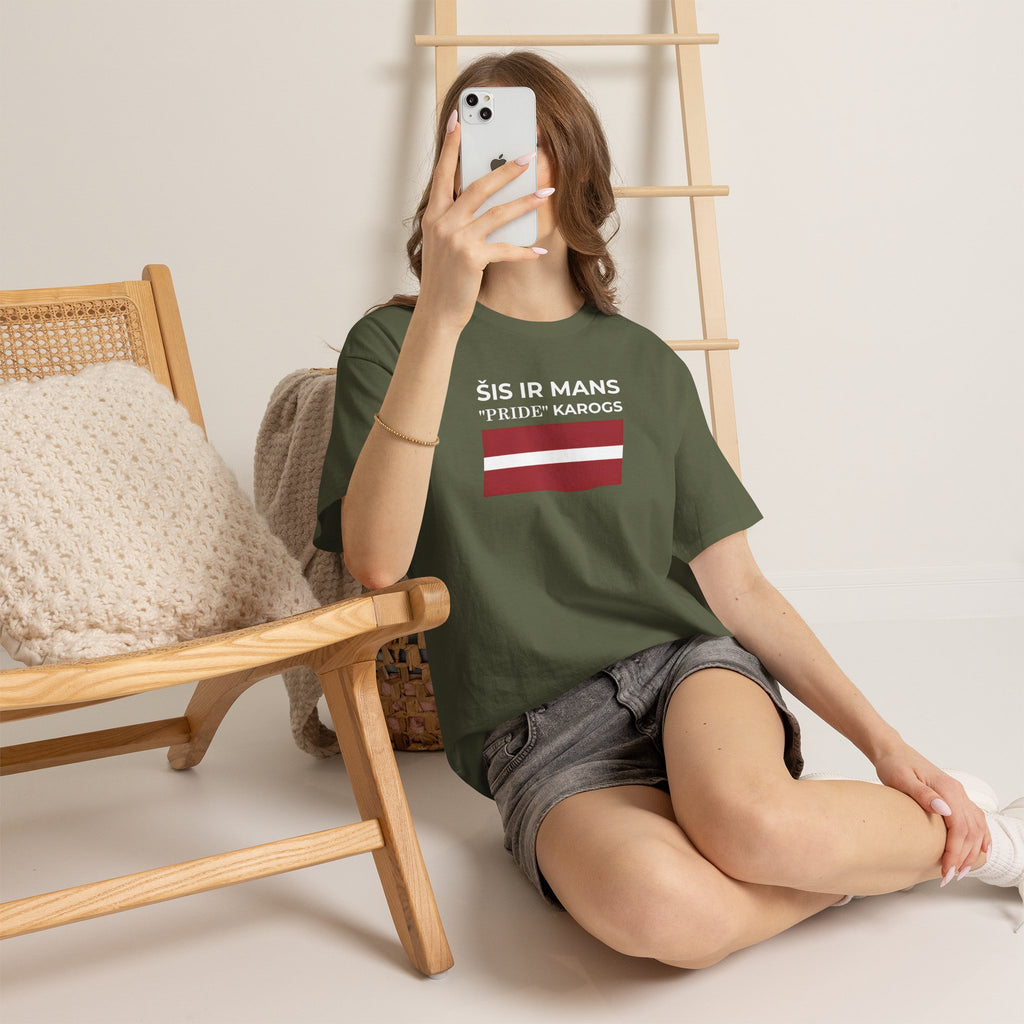 Latvian Pride Flag T‑Shirt ( Small Print ) — "Šis ir mans 'Pride' karogs" Tee