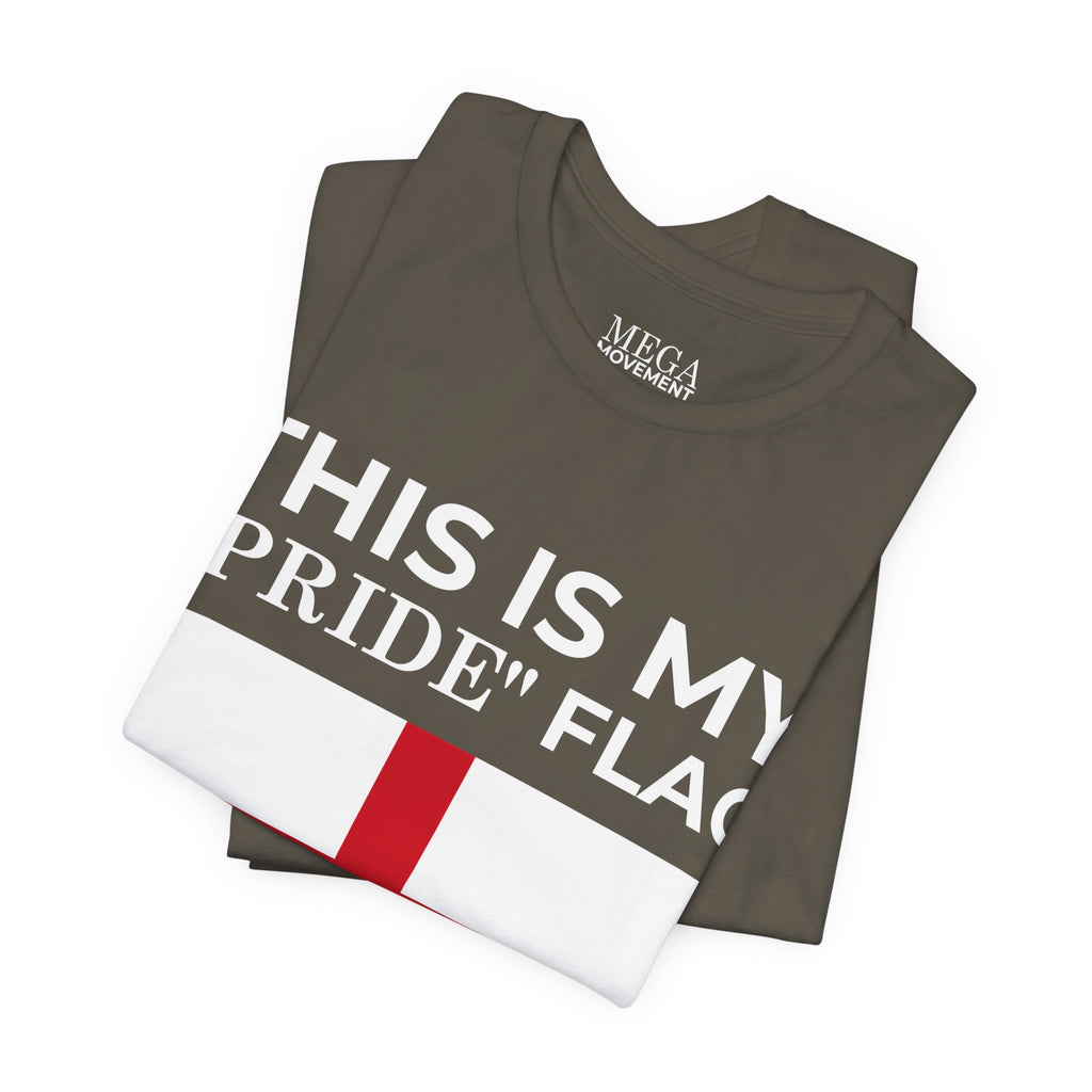 English Pride Flag T-Shirt, Unisex Tee for Festivals, Casual Wear, Birthday Gift, Holiday Shirt - Mega Movement