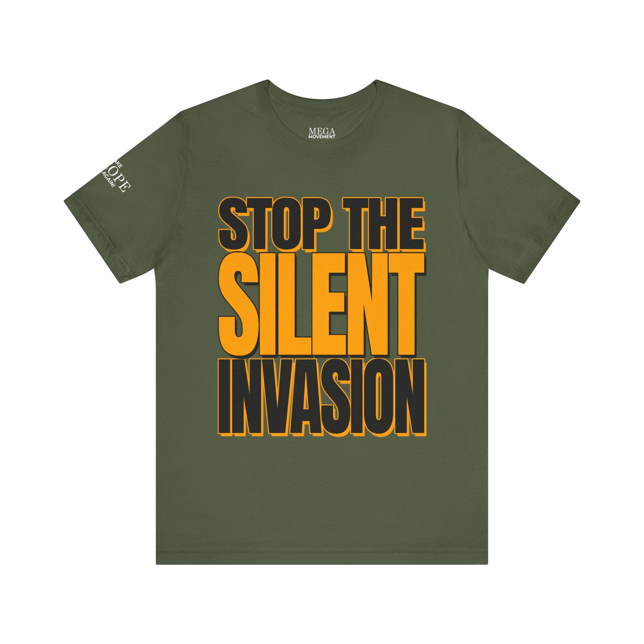 Stop the Silent Invasion Unisex Tee, Awareness Tee, Casual Wear, Protest Shirt, Gift for Activists, Modern Graphic Tee - Mega Movement
