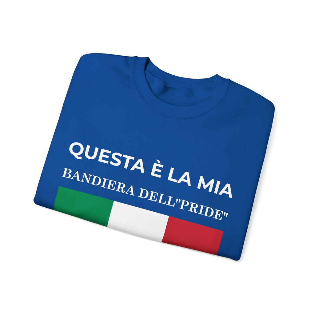 Italian Pride Flag Crewneck Sweatshirt, Comfortable Unisex Sweatshirt, Italian Pride Gift, Casual Everyday Wear - Mega Movement