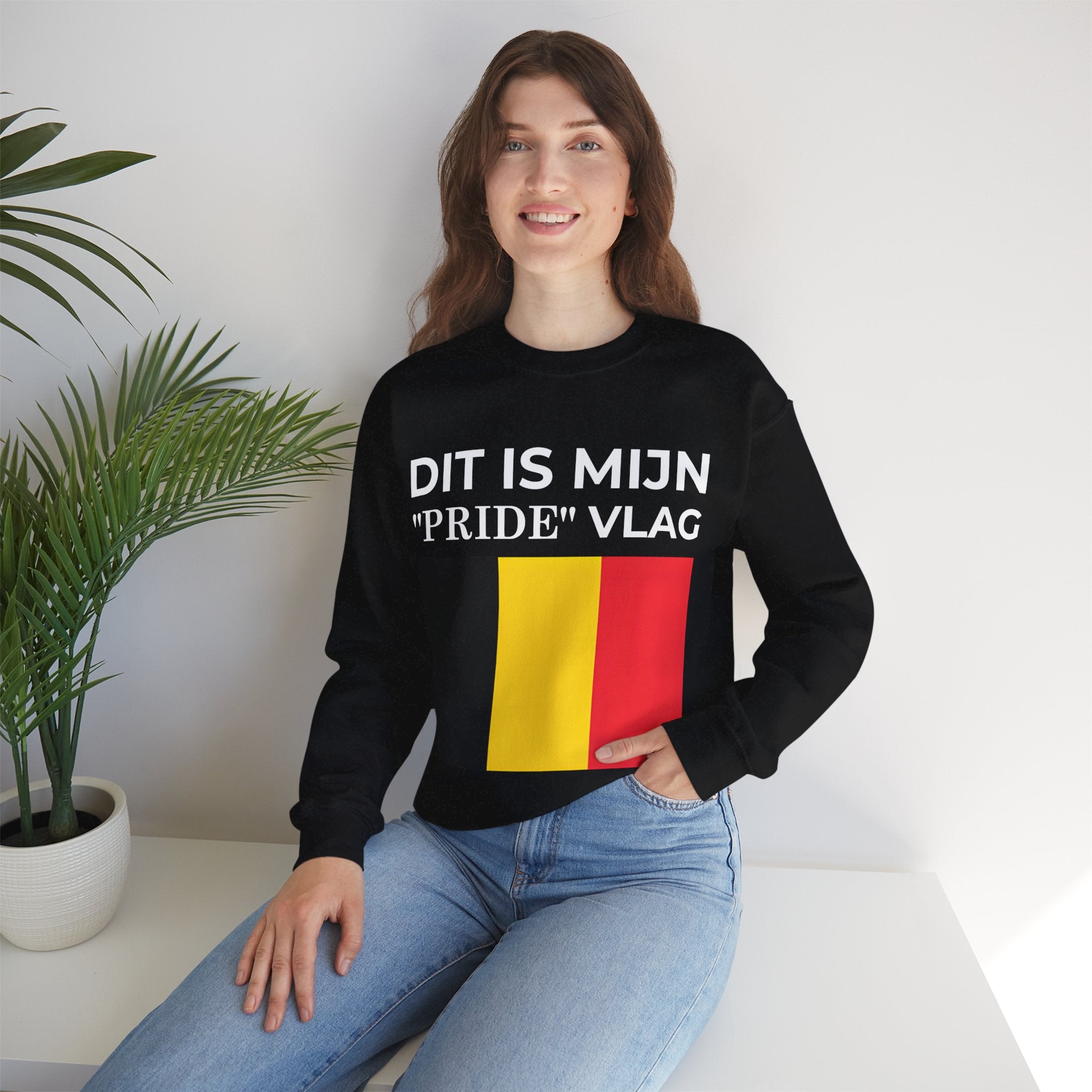 Belgian Pride Flag Sweatshirt – Unisex Heavy Blend Crew Neck for Celebrations, Casual Wear, Gifts - Mega Movement