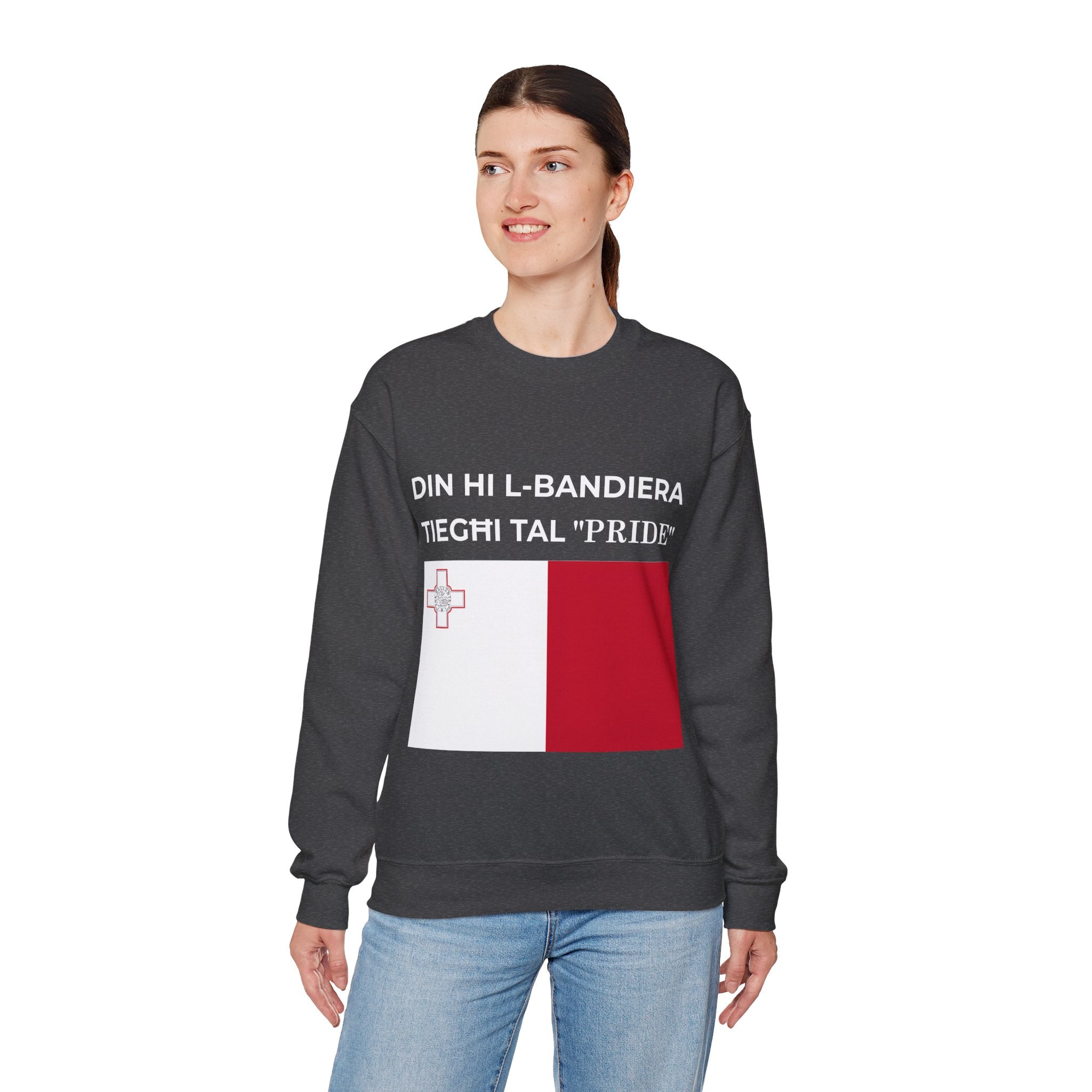 Malta Pride Flag Crewneck Sweatshirt, Unisex Apparel, Festival Clothing, Comfort Wear - Mega Movement