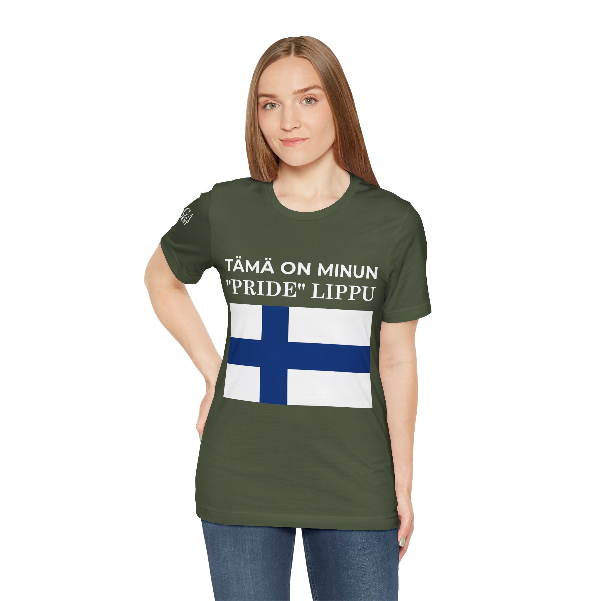 Finland Pride Flag Tee, Unisex Jersey T-Shirt for Patriot Pride, Finnish Pride Apparel, Comfortable Casual Wear, Statement Clothing - Mega Movement