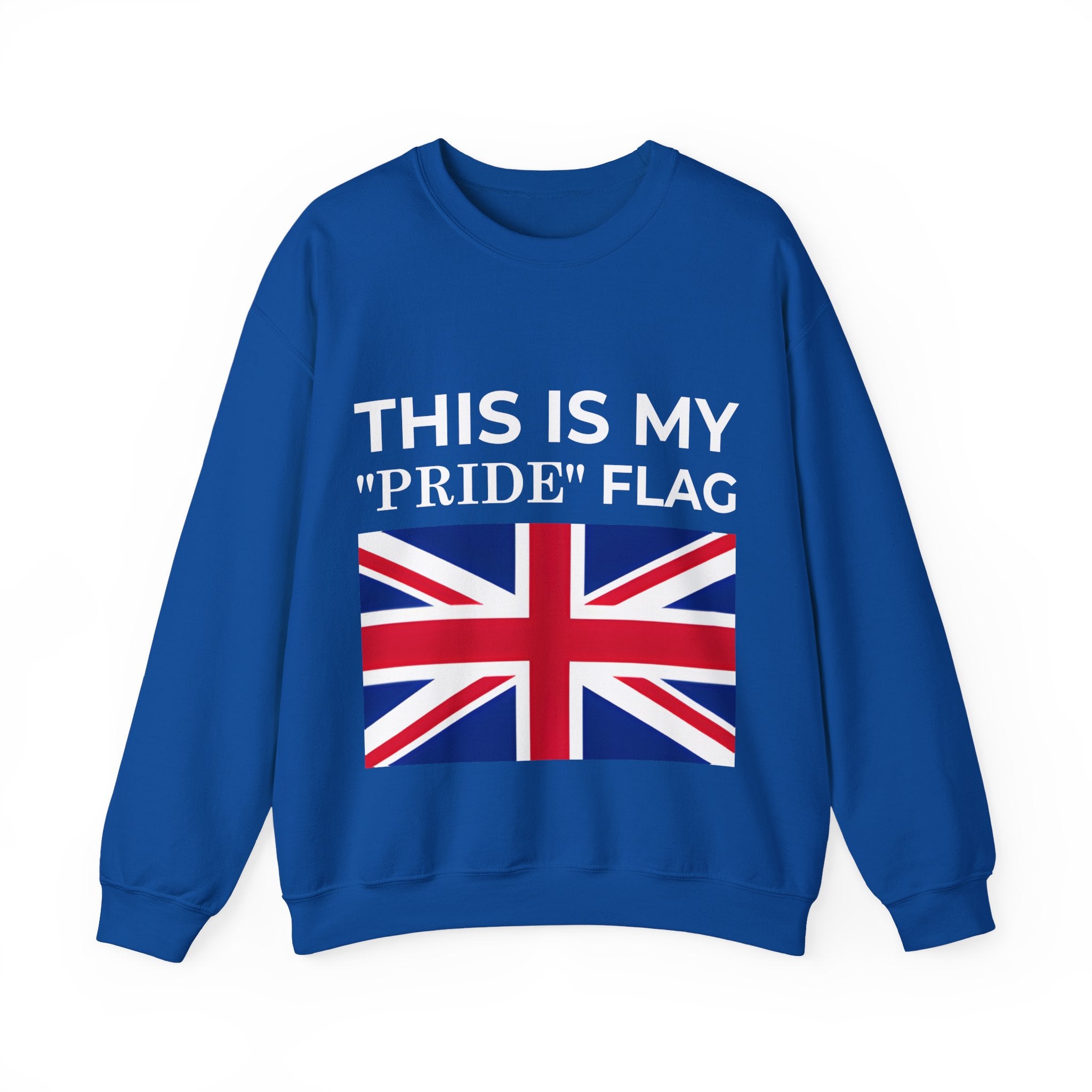 British Pride Flag Crewneck Sweatshirt, Unisex Sweatshirt, Pride Merchandise, Casual Wear - Mega Movement