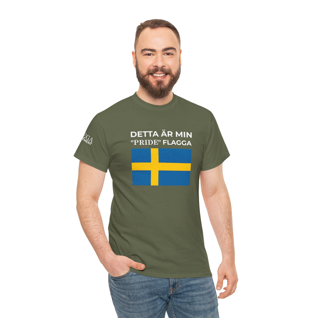 Sweden Pride T-Shirt ( Small Print ) — "Detta är min Pride-flagga" Tee