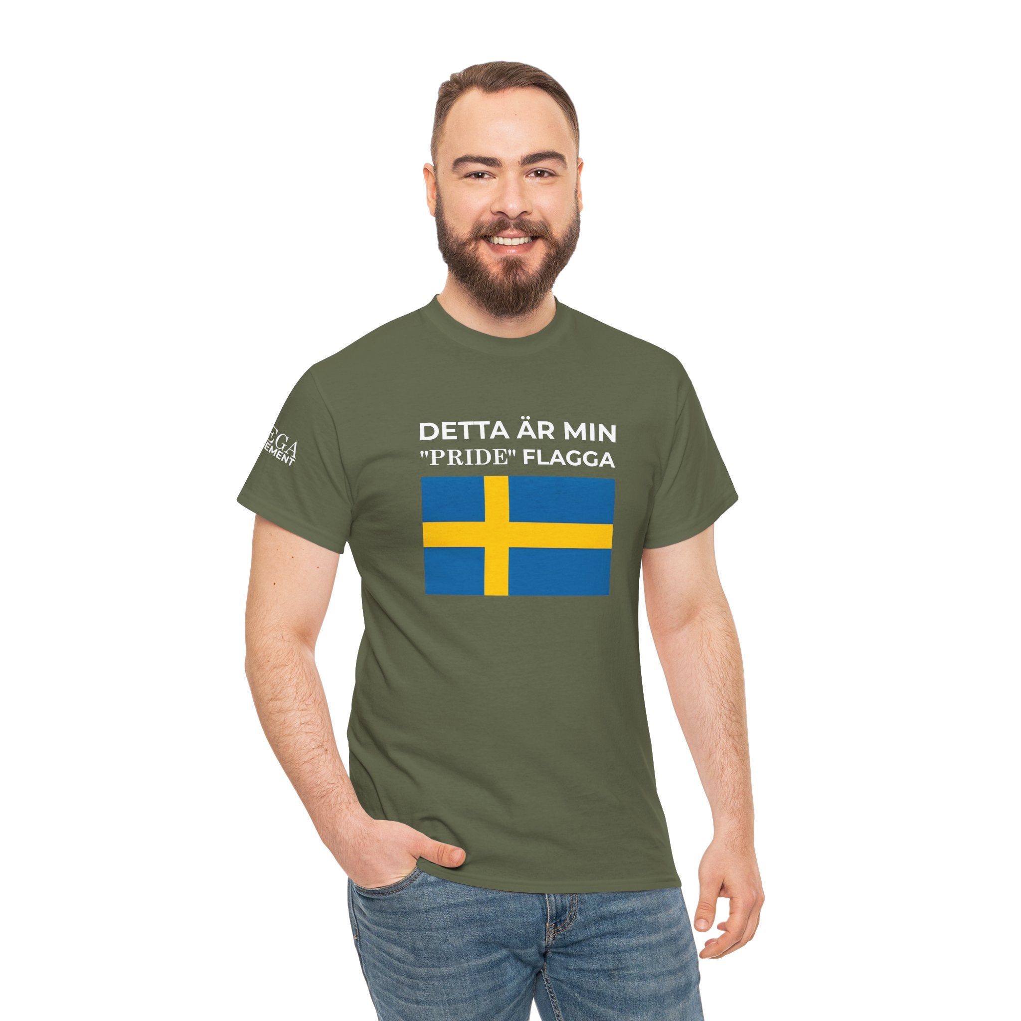 Sweden Pride T-Shirt ( Small Print ) — "Detta är min Pride-flagga" Tee