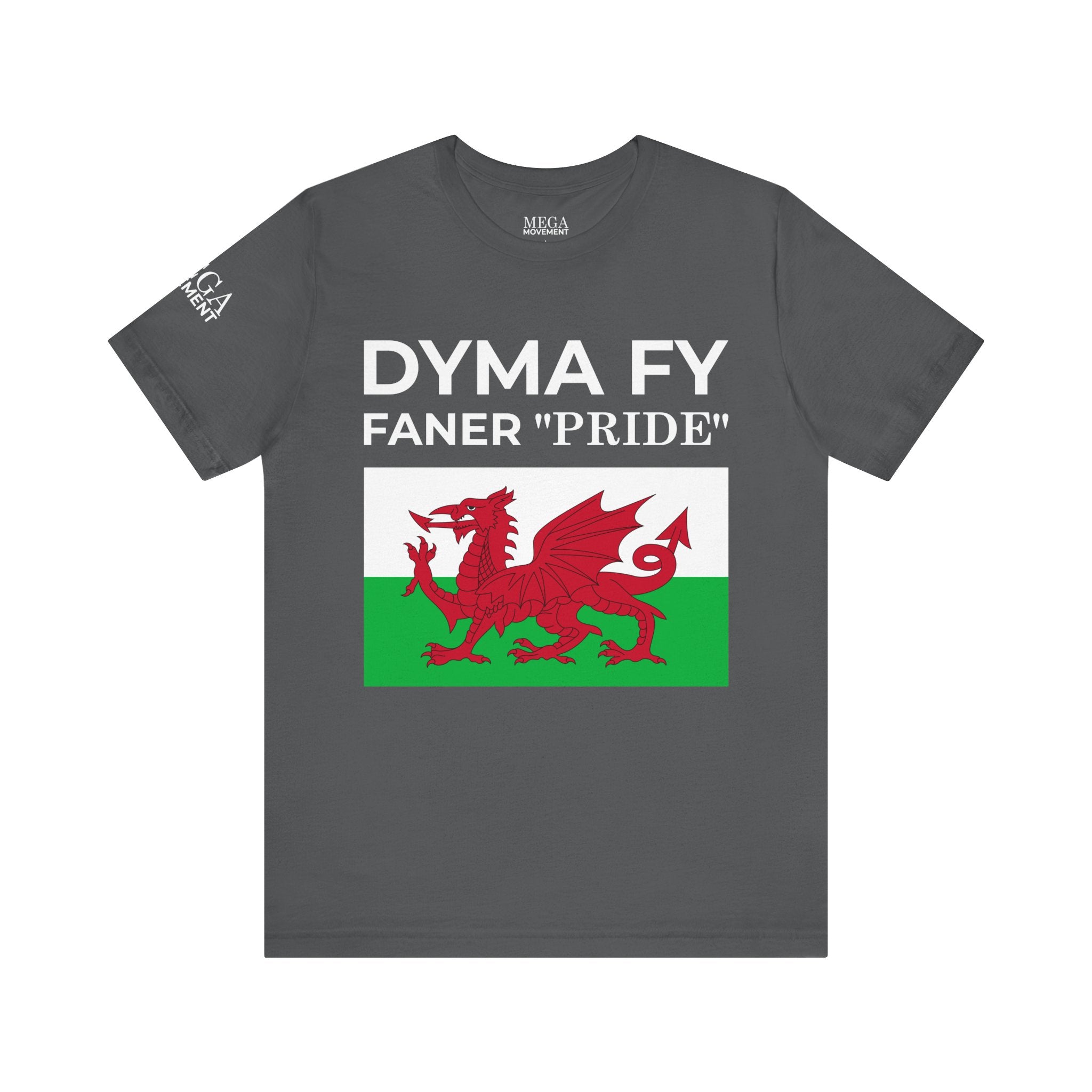 Welsh Pride Unisex Tee, Comfortable Graphic T-shirt, Casual Wear, Gift for Dragon Lovers, Birthday Present, St. David's Day Top - Mega Movement