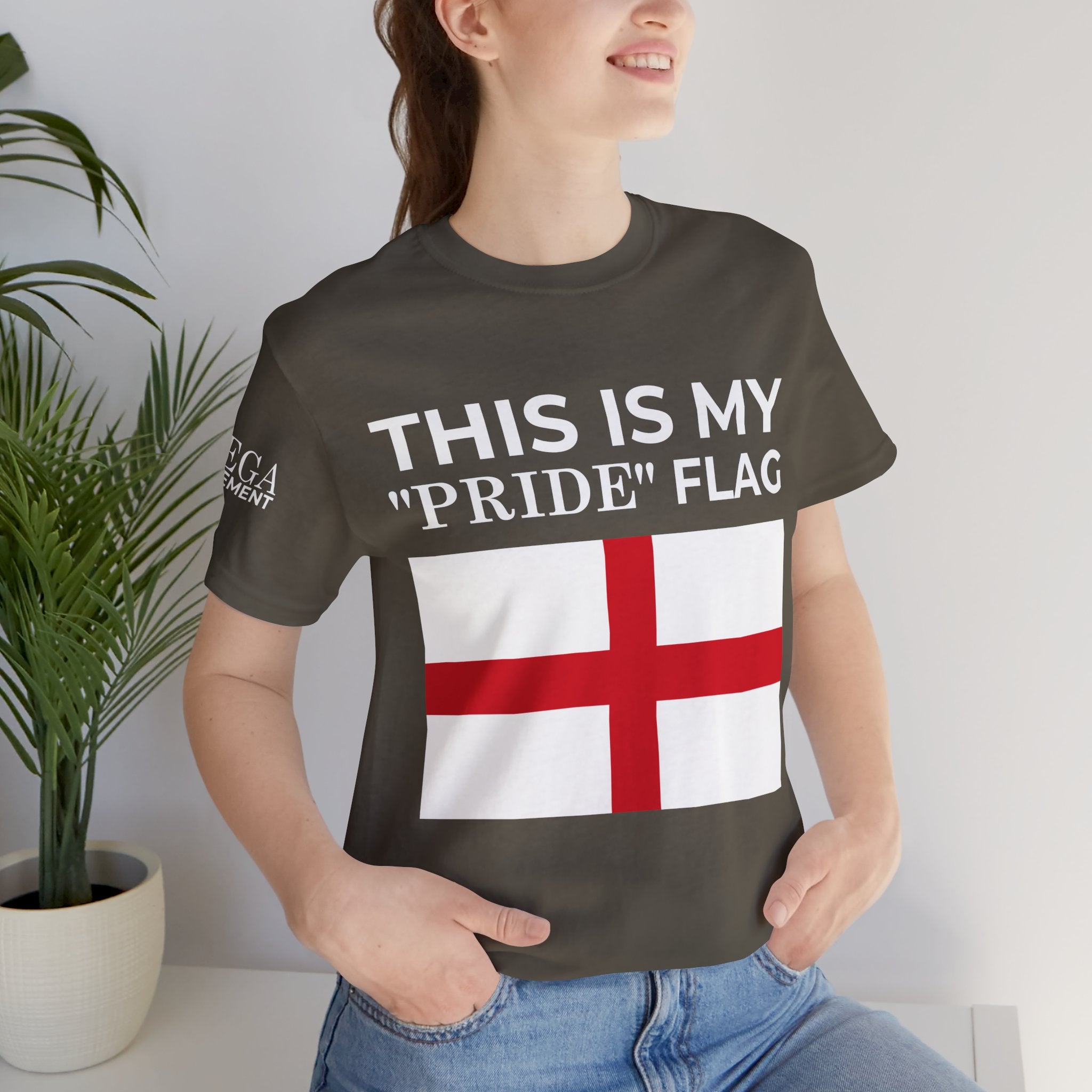 English Pride Flag T-Shirt, Unisex Tee for Festivals, Casual Wear, Birthday Gift, Holiday Shirt - Mega Movement